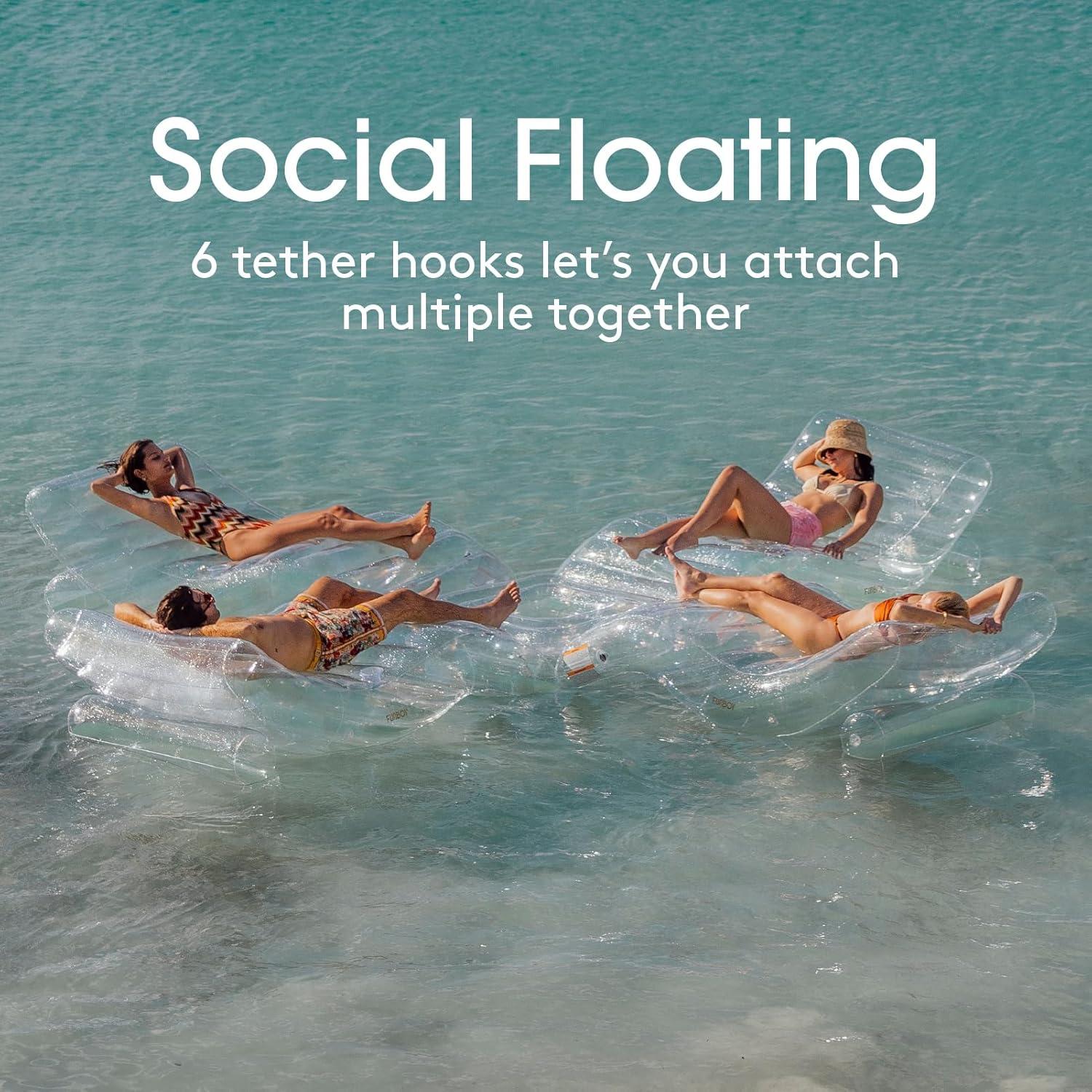 Flotador de Piscina Chaise Lounger Super Claro FUNBOY 178x112cm