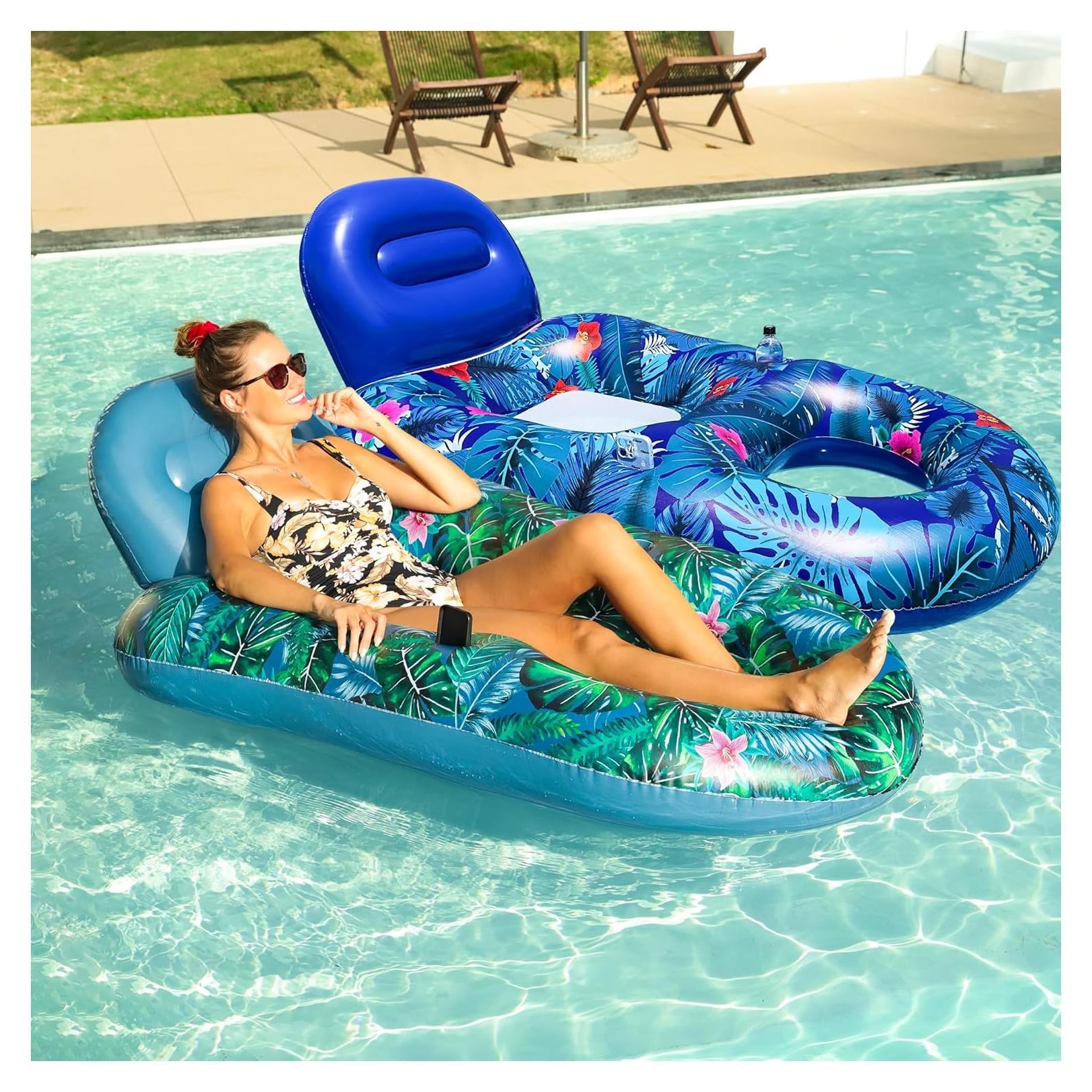 Sillas Flotantes para Piscina FindUWill - 2 Piezas 165x107cm