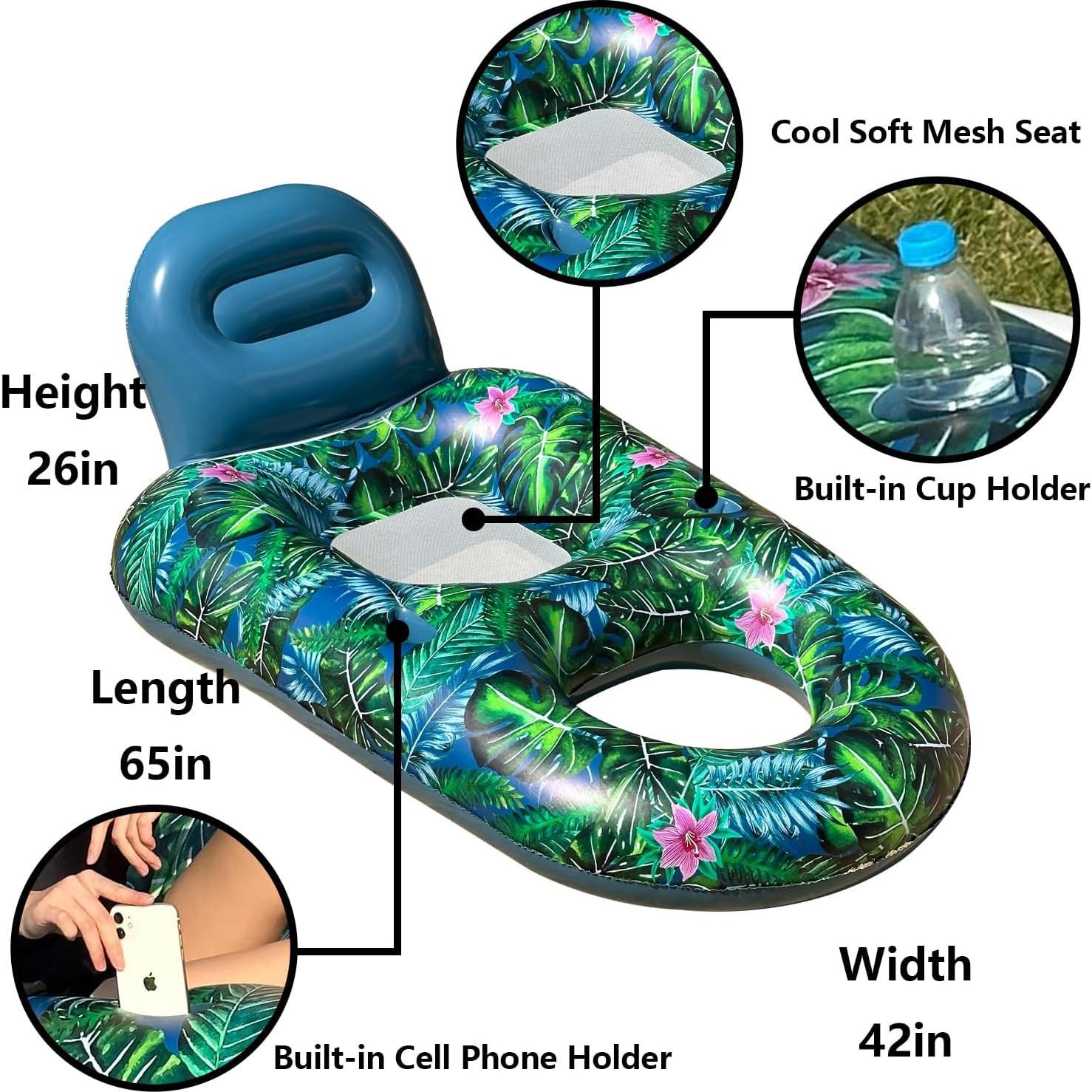 Sillas Flotantes para Piscina FindUWill - 2 Piezas 165x107cm