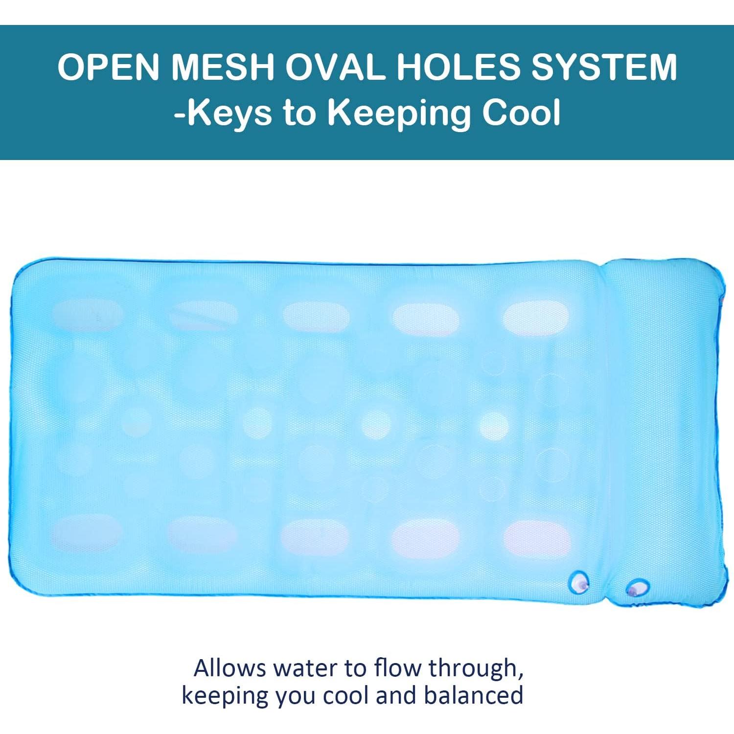 Flotador de piscina FindUWill XL 183x94 cm Rayas Coloridas