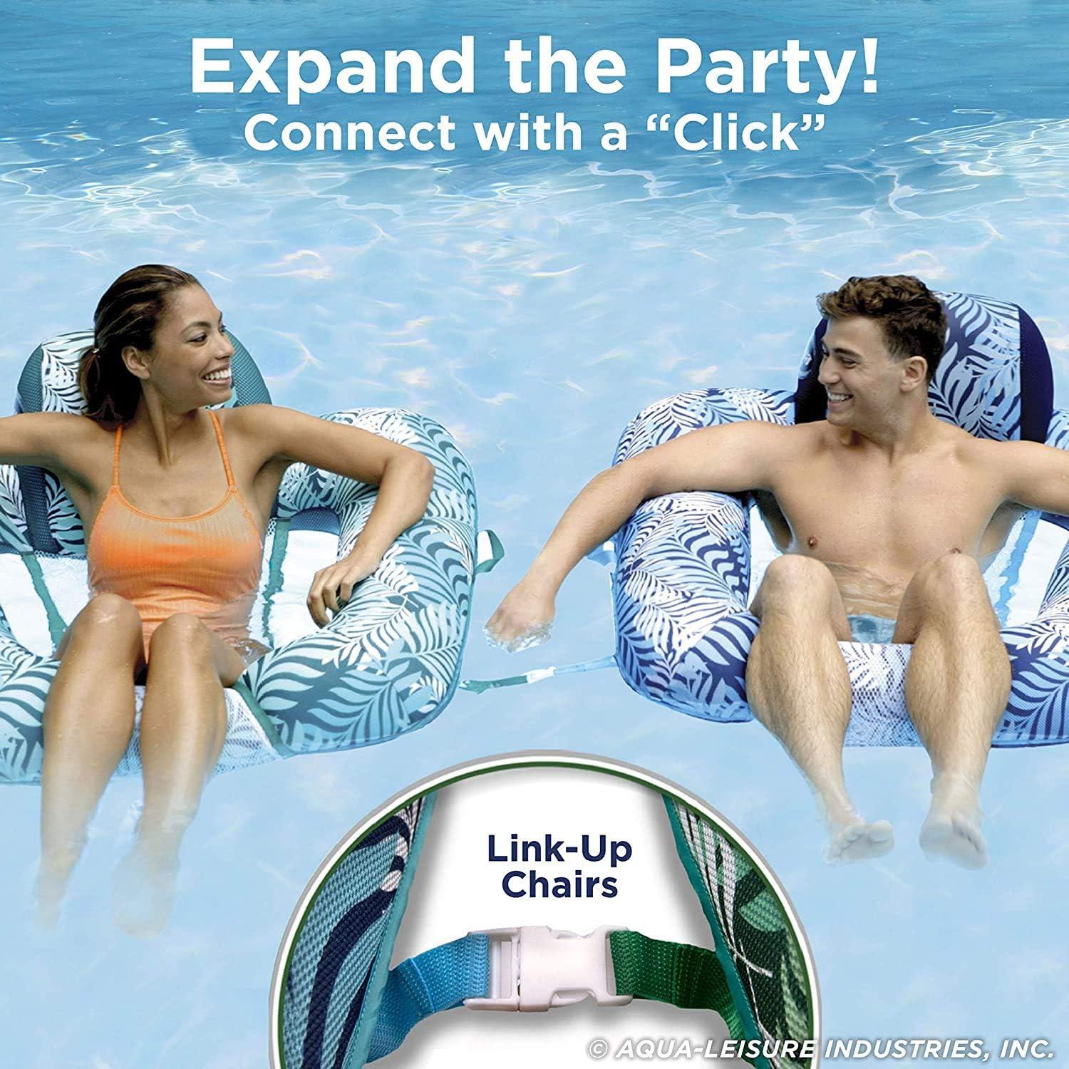 Flotador Silla de Piscina Aqua LEISURE Azul Helecho 106.68x101.6cm