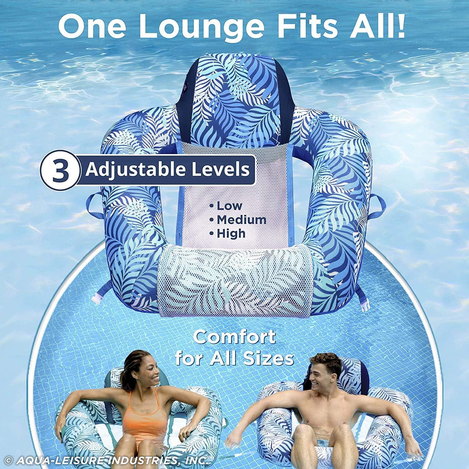 Flotador Silla de Piscina Aqua LEISURE Azul Helecho 106.68x101.6cm