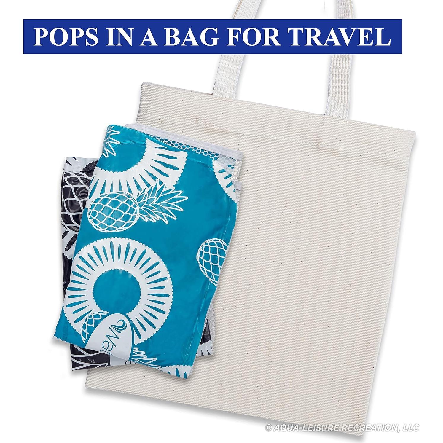 Hamaca de piscina Aqua LEISURE 4-en-1, 2 unidades, Azul