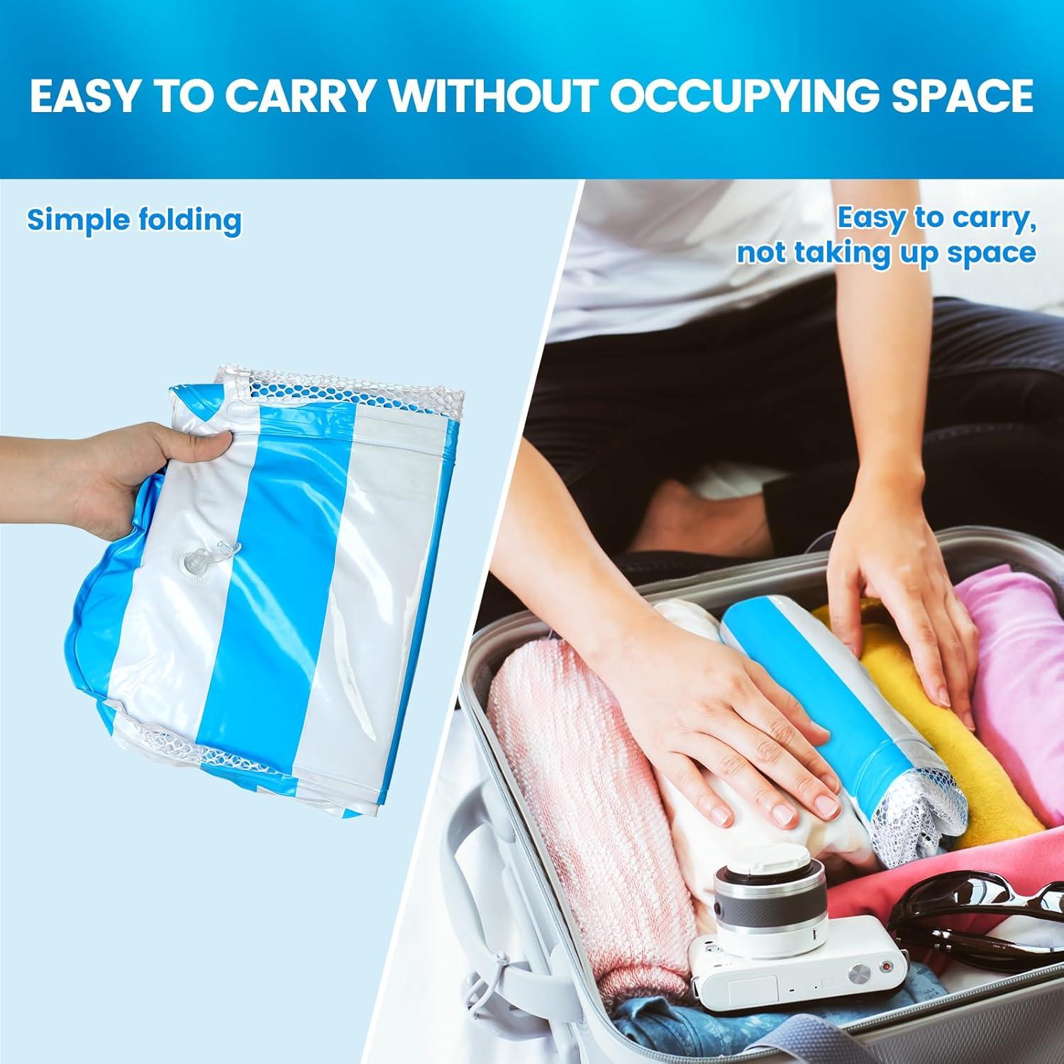 2 Flotadores Inflables TIWISSES 4 en 1 para Piscina Azul/Verde