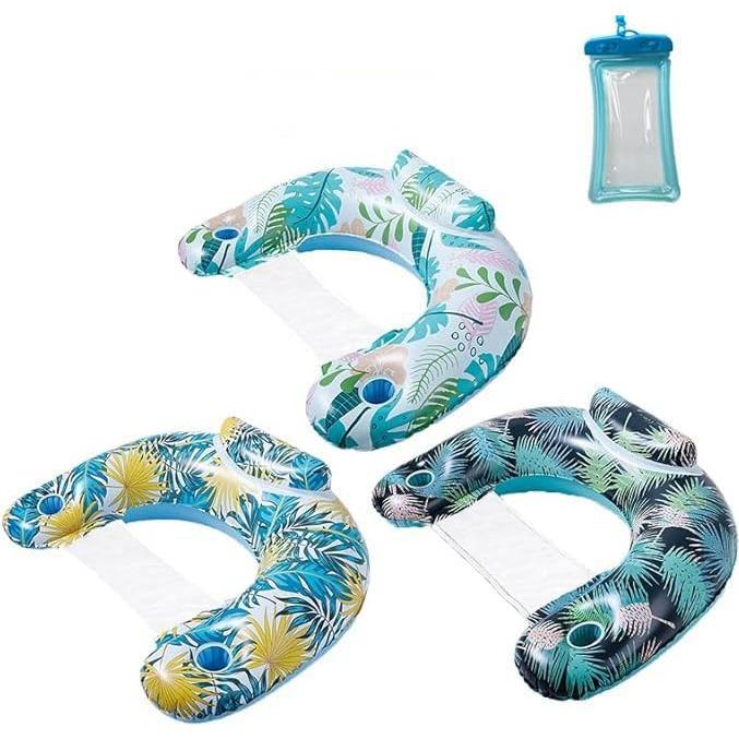 Paquete de 3 Flotadores Inflables Lluvia Auspiciosa con Portavasos