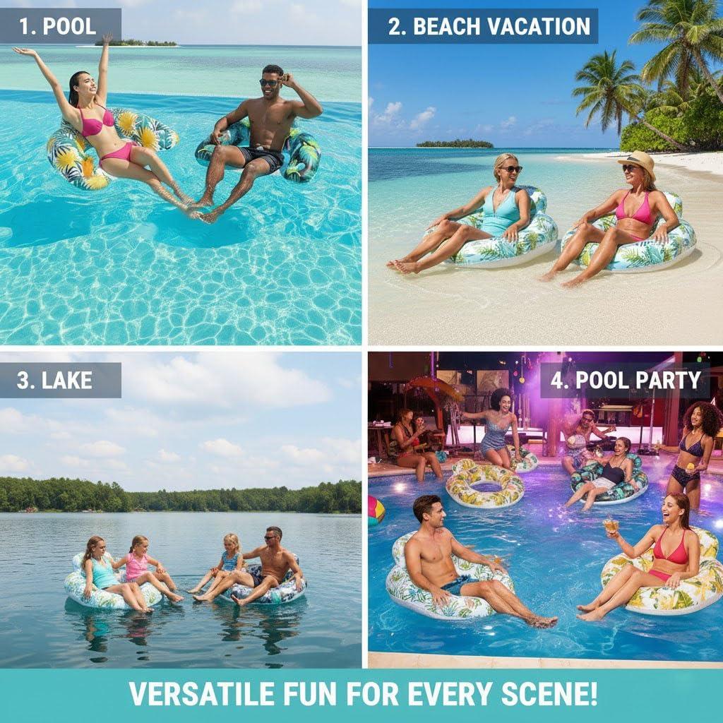 Paquete de 3 Flotadores Inflables Lluvia Auspiciosa con Portavasos