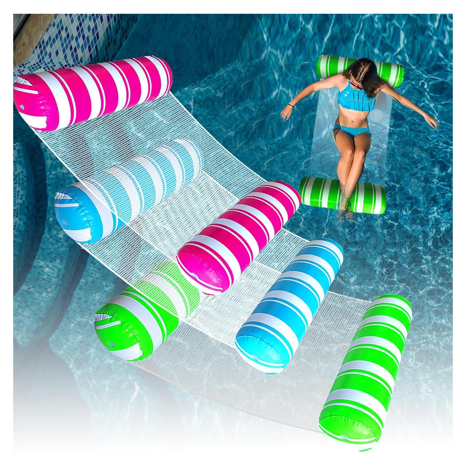 Paquete de 3 Flotadores Inflables ANNIL 4-en-1 para Piscina