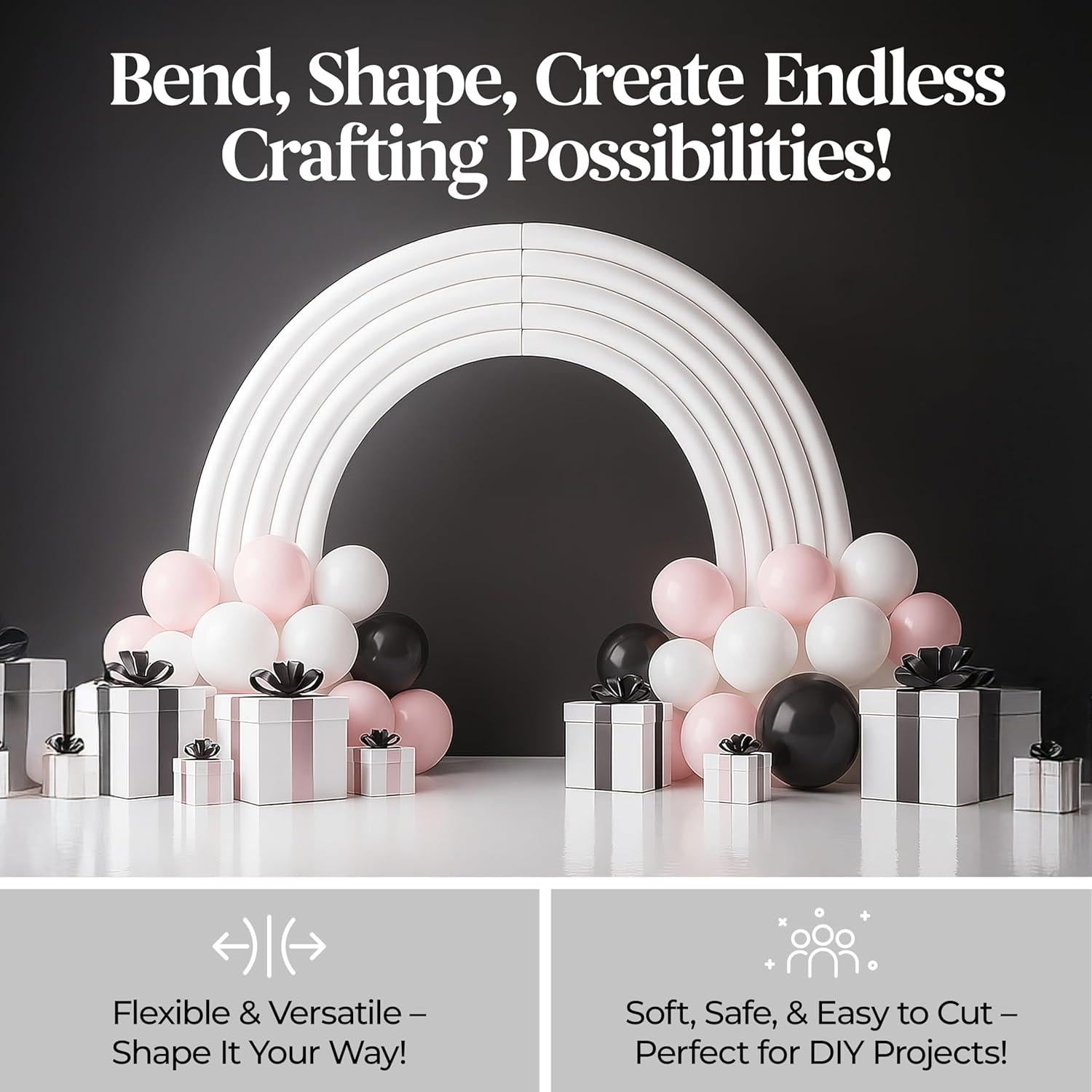 Noodles de Espuma Blanca para Piscina Play22 - Paquete de 6