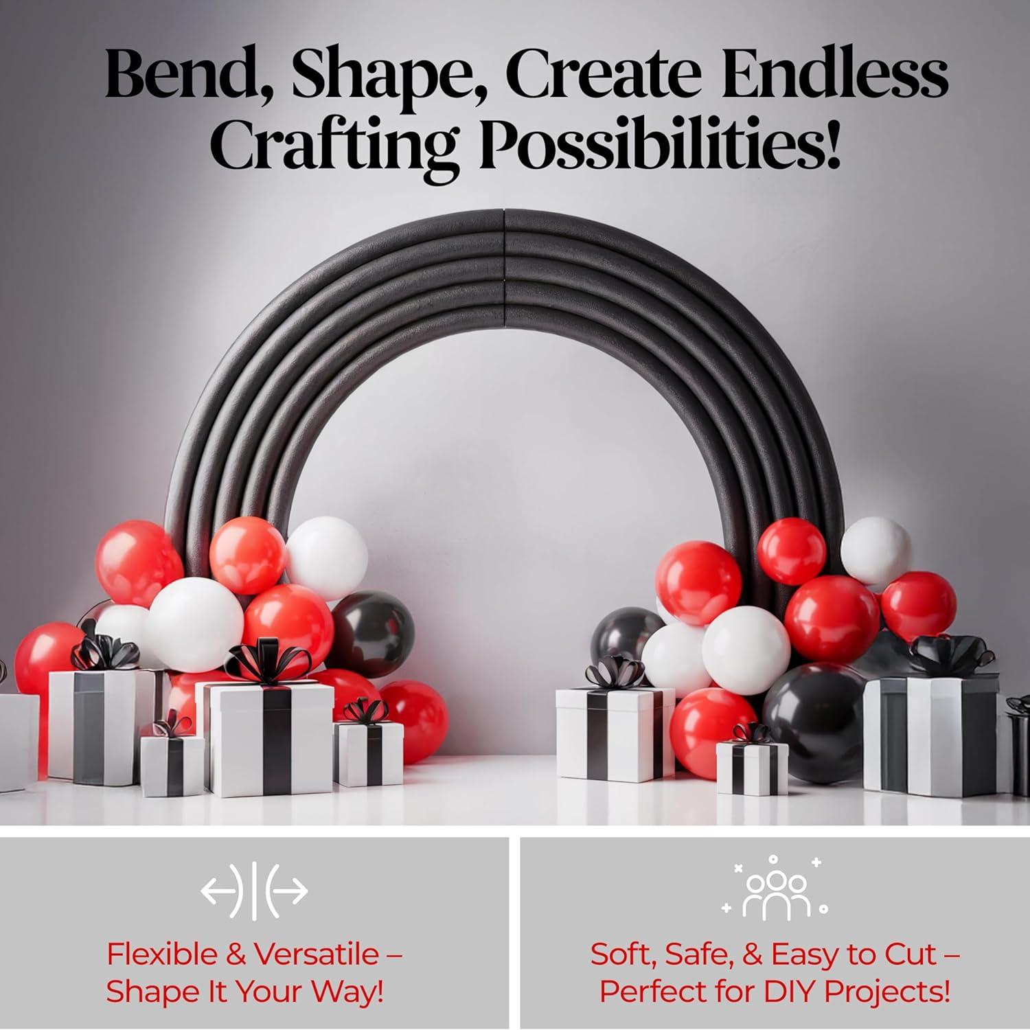 Fideos de Piscina de Espuma Play22 - Paquete de 6 Negros 121.92 cm