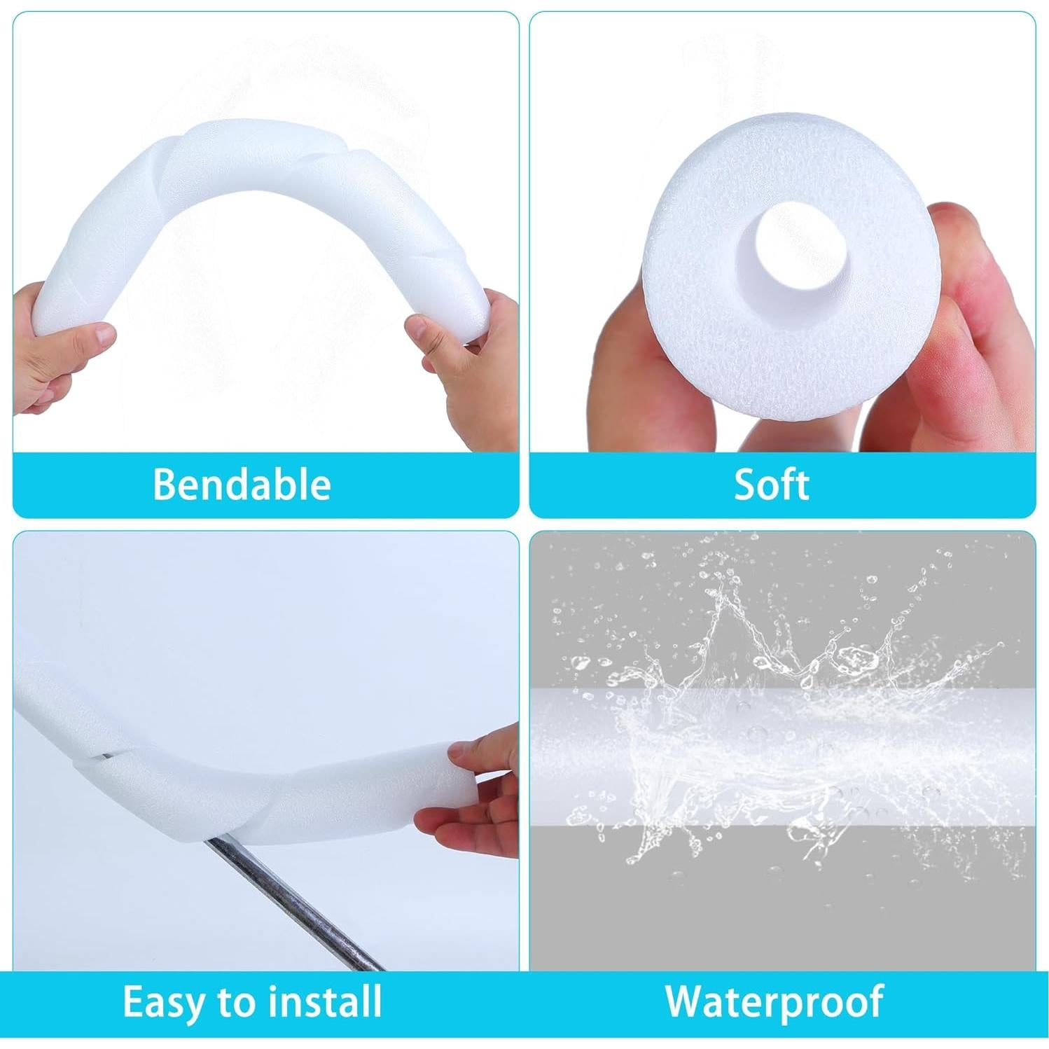 Paquete de 4 tubos de aislamiento de espuma Wazitin 40 cm