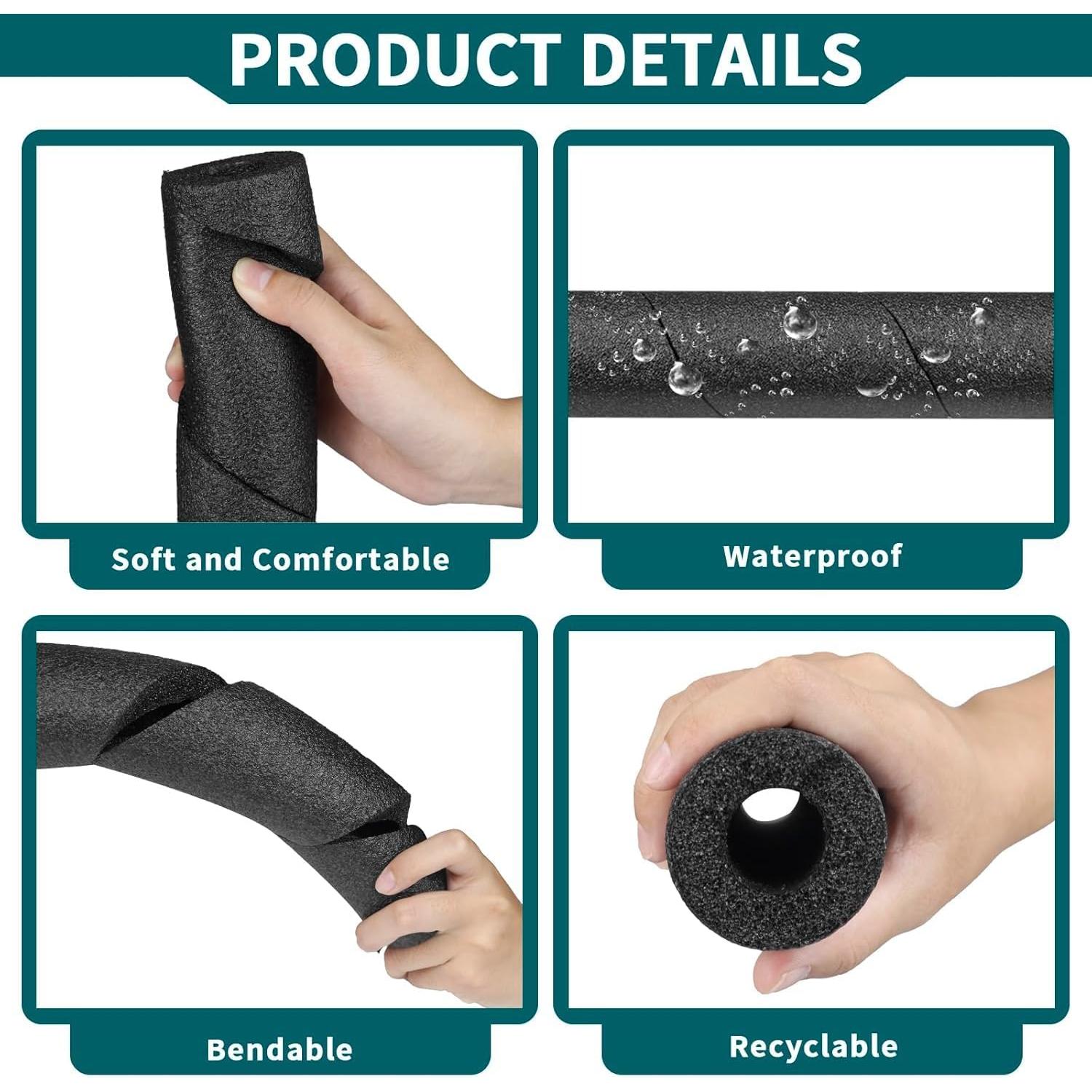 Tubo de Aislamiento de Espuma Aecsze 39.88 cm Negro Multiusos