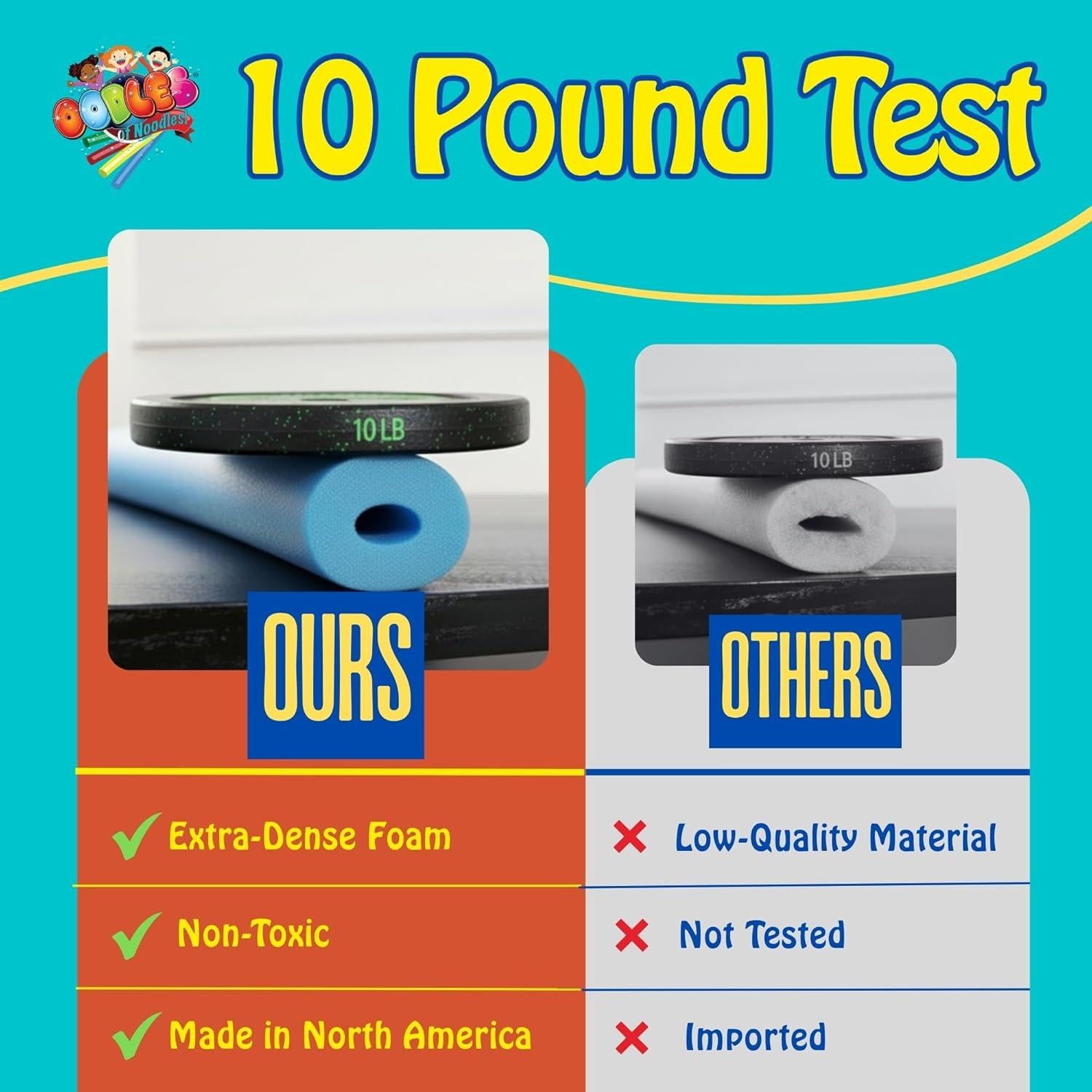 Fideos de Piscina Oodles de Fideos Negros - Paquete de 12 - 122 cm