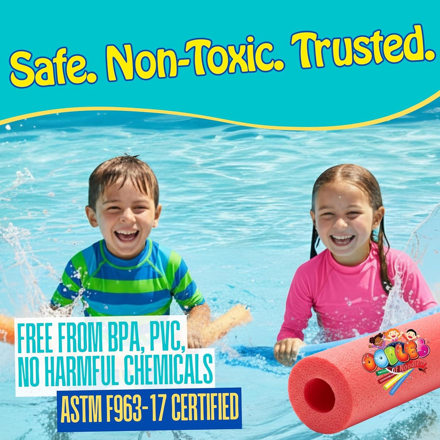 Fideos de Piscina Oodles de Fideos Negros - Paquete de 12 - 122 cm