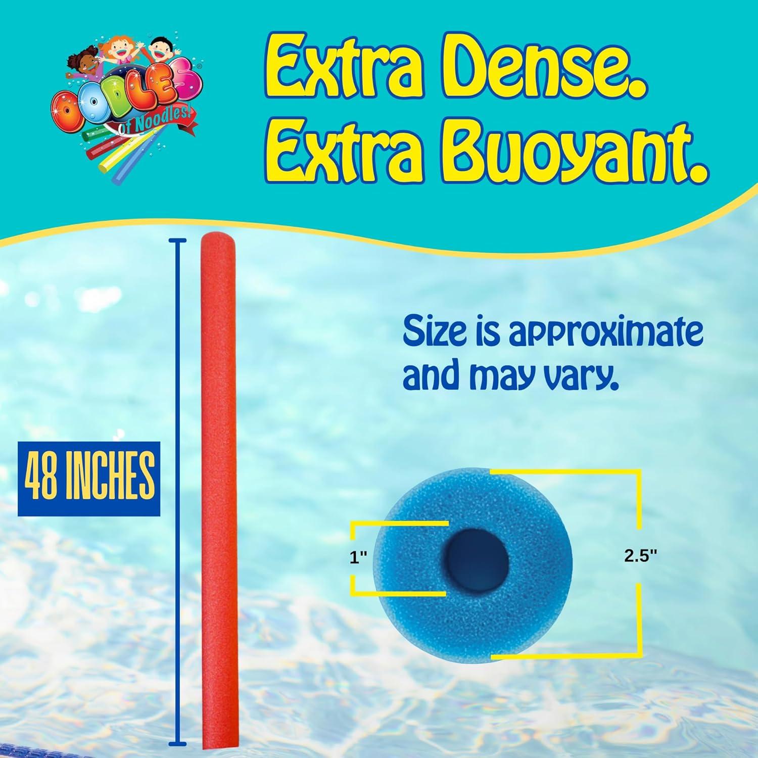 Fideos de Piscina Oodles de Fideos Negros - Paquete de 12 - 122 cm