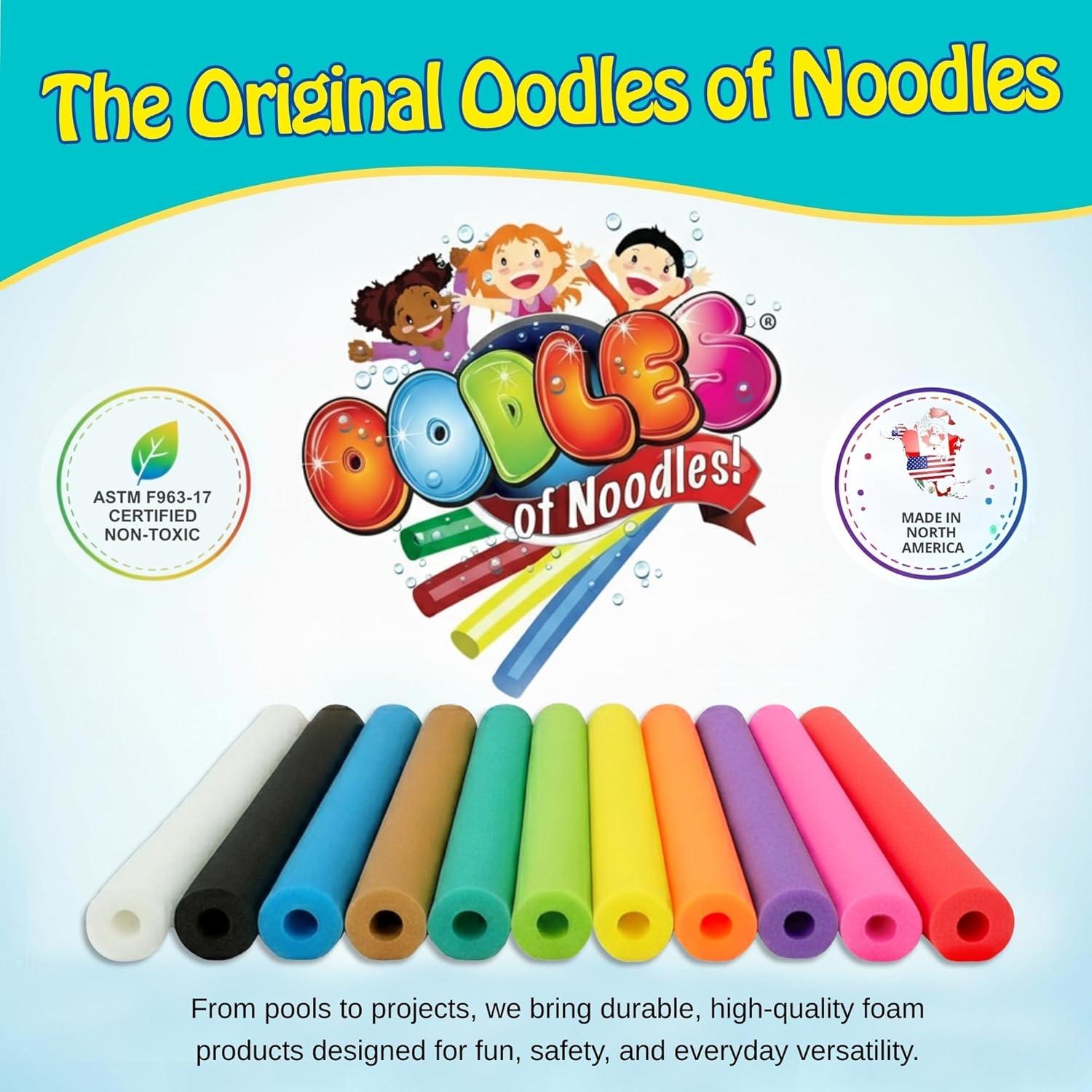 Fideos de Piscina Oodles de Fideos Negros - Paquete de 12 - 122 cm