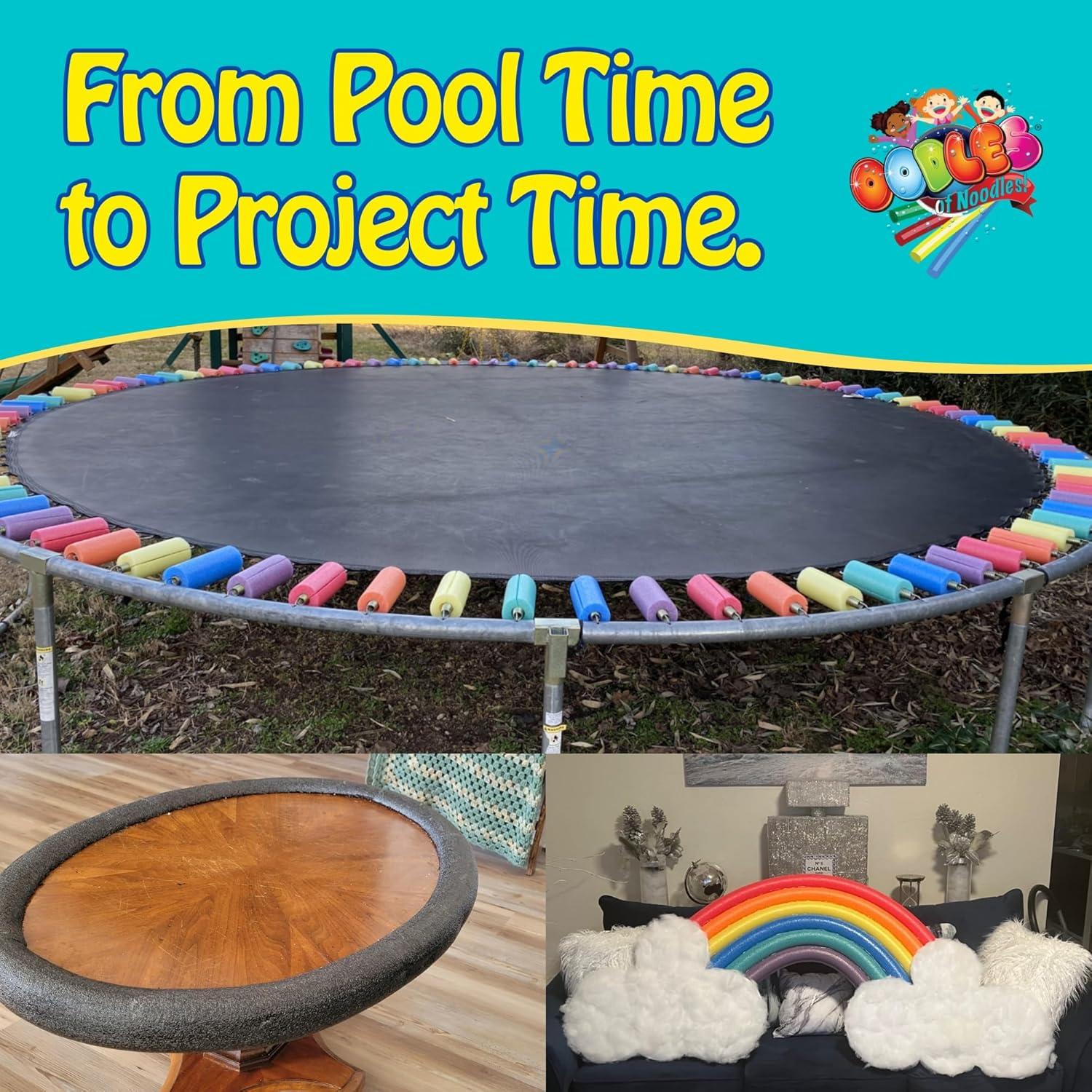 Fideos de Piscina Oodles de Fideos Negros - Paquete de 12 - 122 cm