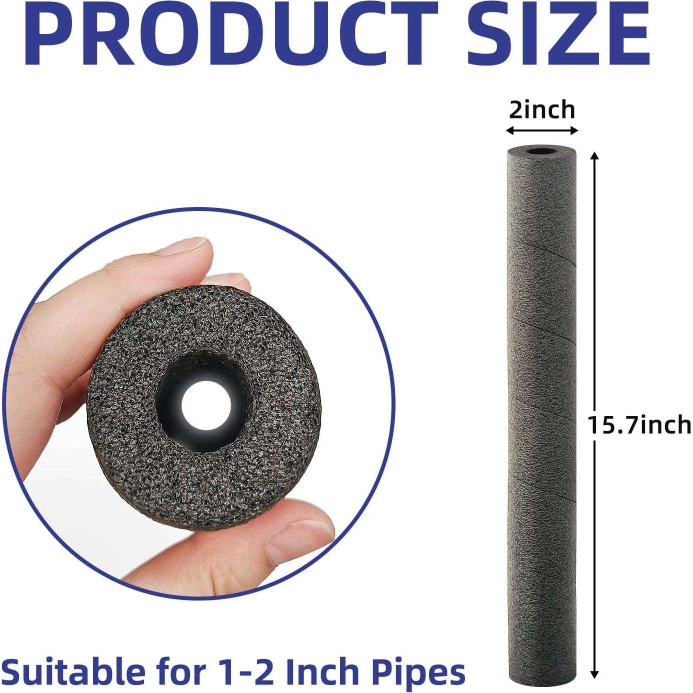 Paquete de 4 tubos de aislamiento QQKISSSKY 39.88 cm negro