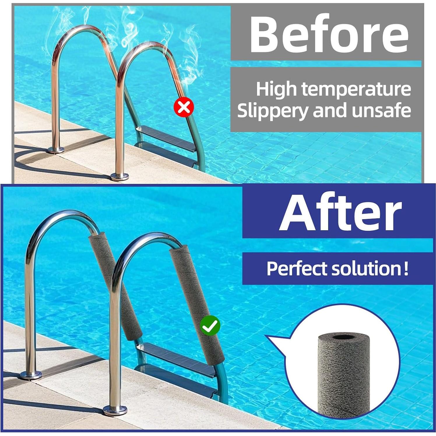 Paquete de 4 tubos de aislamiento QQKISSSKY 39.88 cm negro