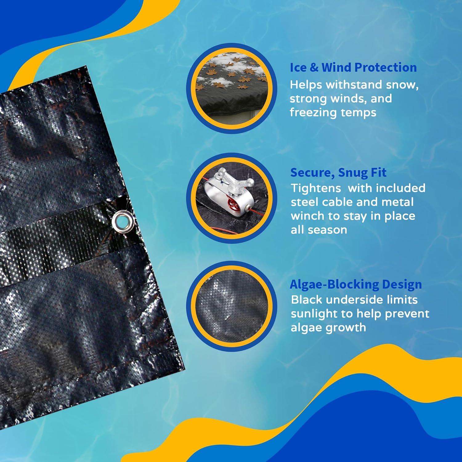 Cubierta de piscina Blue Wave 28 pies redonda invierno