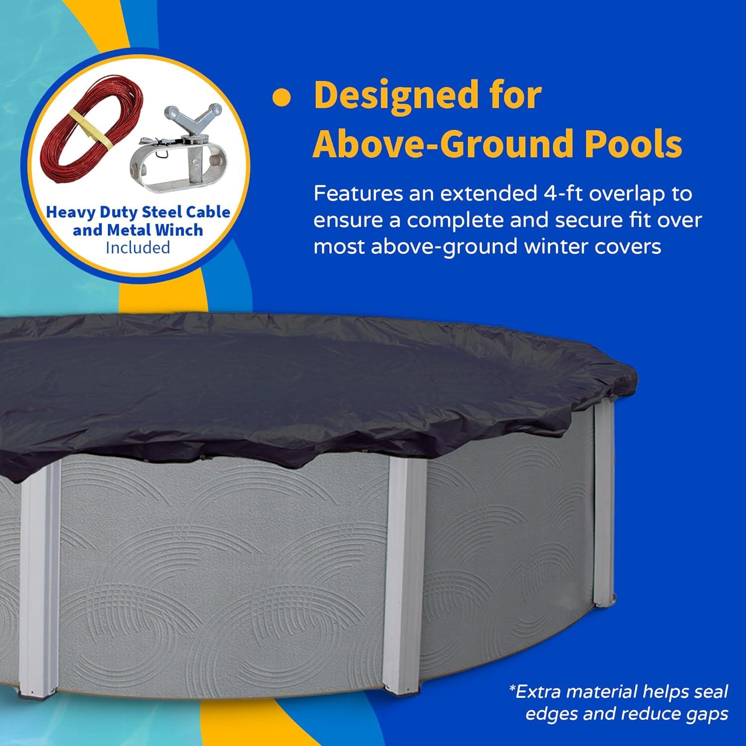 Cubierta de piscina Blue Wave 28 pies redonda invierno