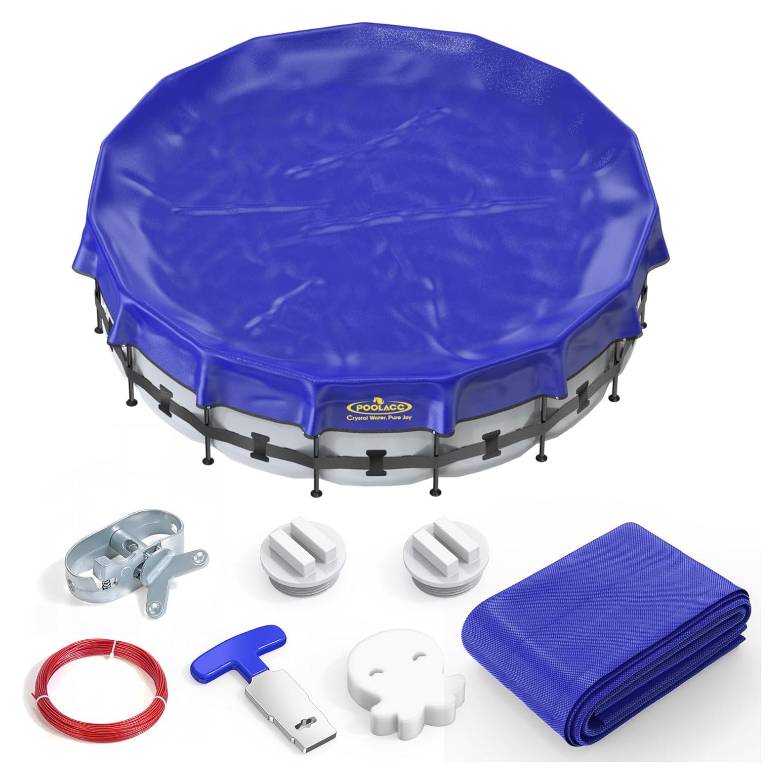 Cubierta de piscina redonda POOLACC 7.32m invierno UV
