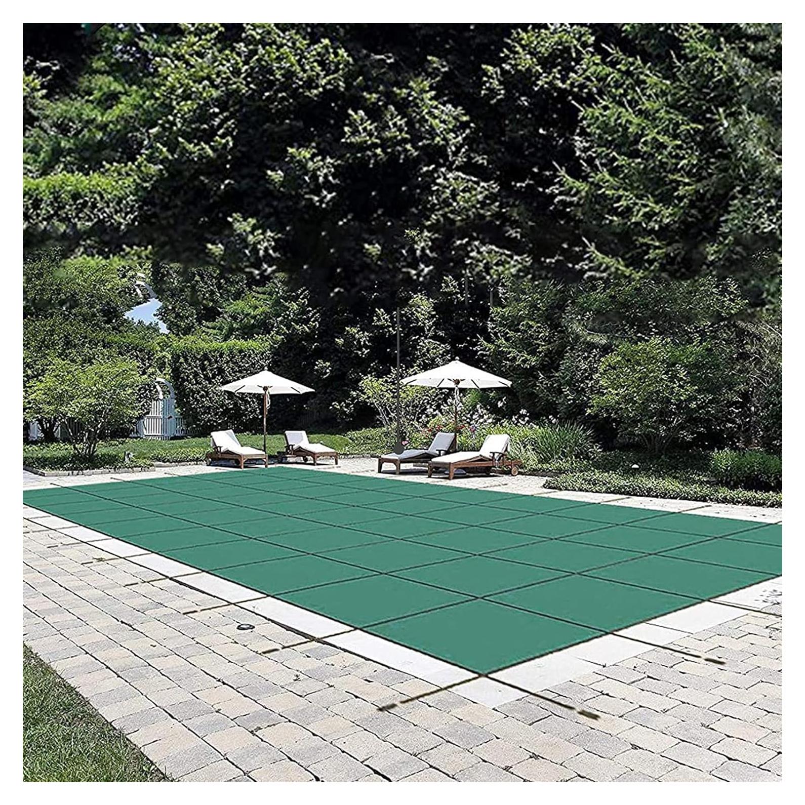 Cubierta de Seguridad para Piscina VEVOR 5.49x10.97m Verde
