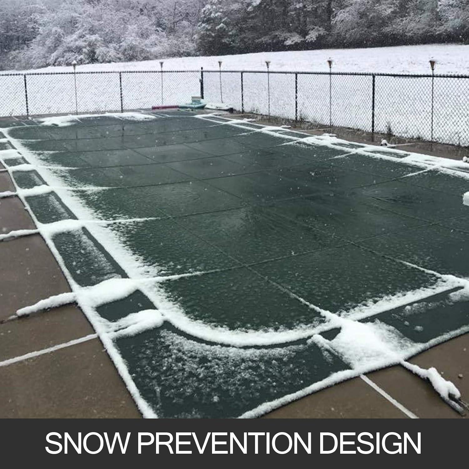 Cubierta de Seguridad para Piscina VEVOR 5.49x10.97m Verde