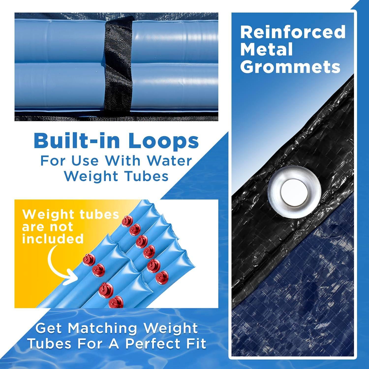 Cubierta de piscina Shop Square 4.88x9.75m invierno azul marino