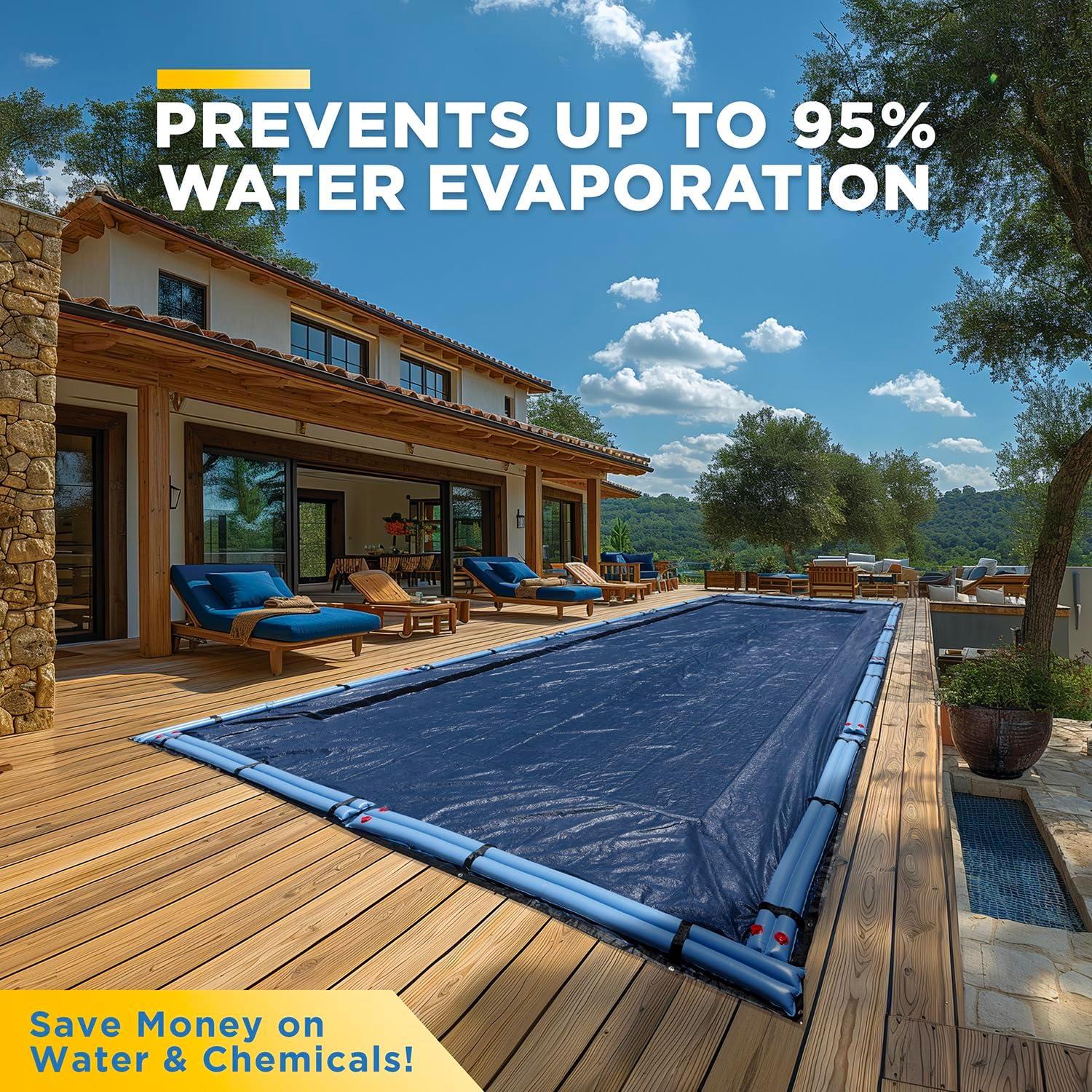 Cubierta de piscina Shop Square 4.88x9.75m invierno azul marino