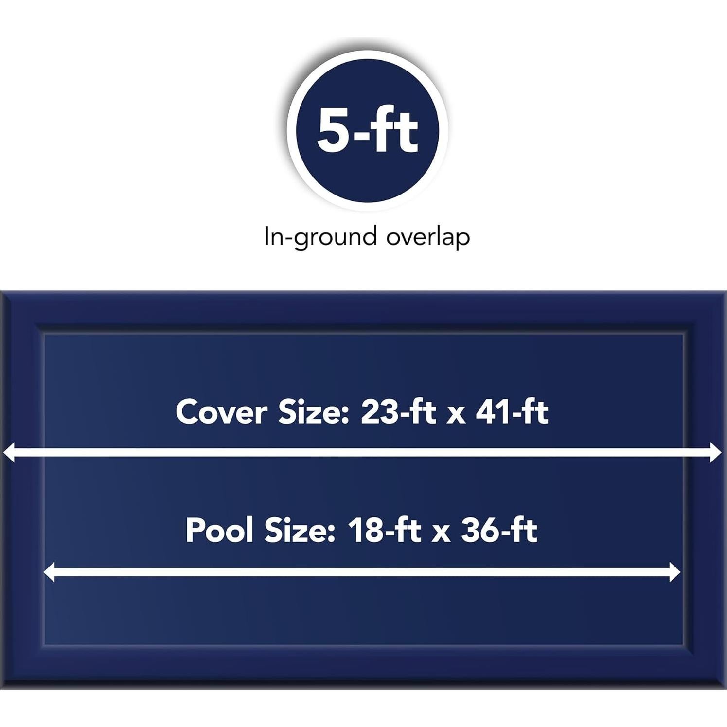 Cubierta de piscina in-ground Blue Wave 18x36 pies invierno