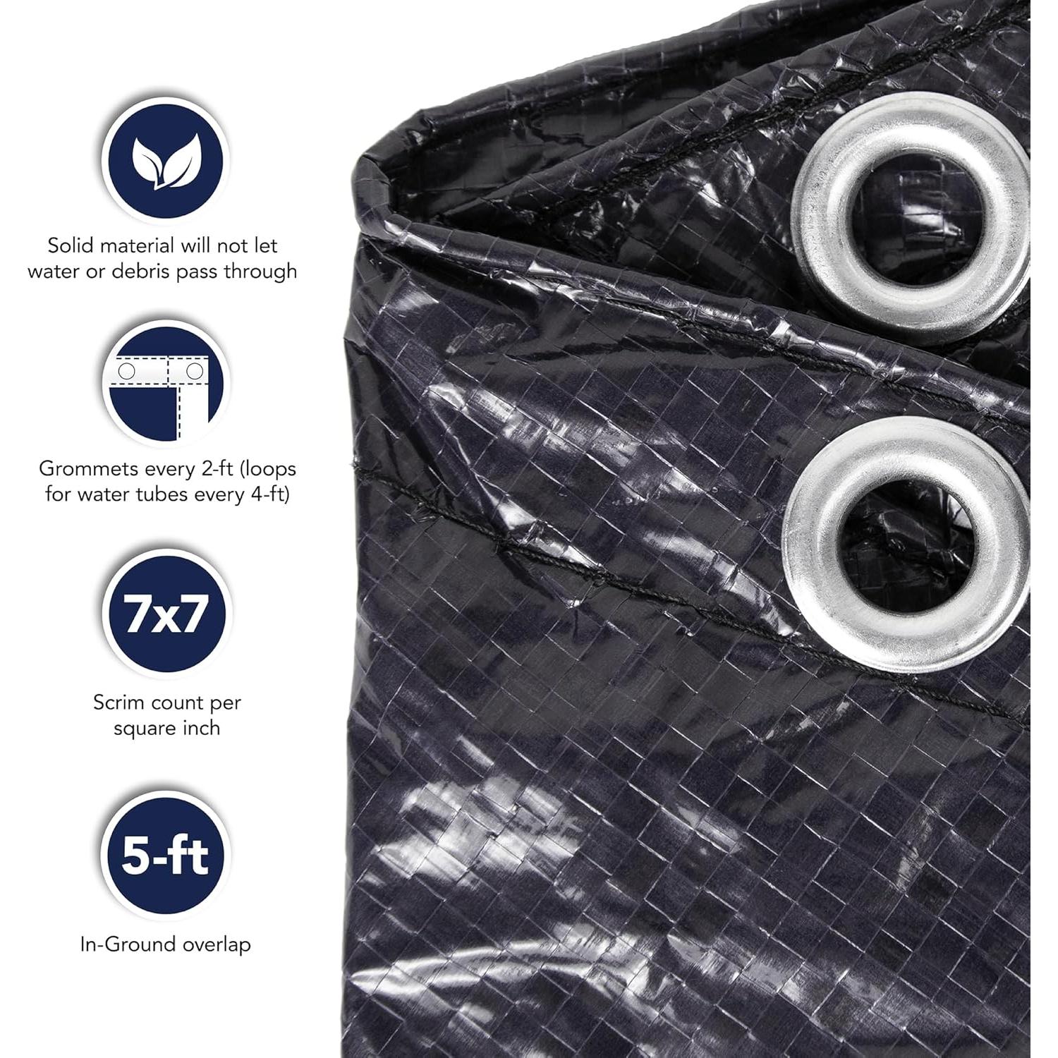 Cubierta de piscina in-ground Blue Wave 18x36 pies invierno