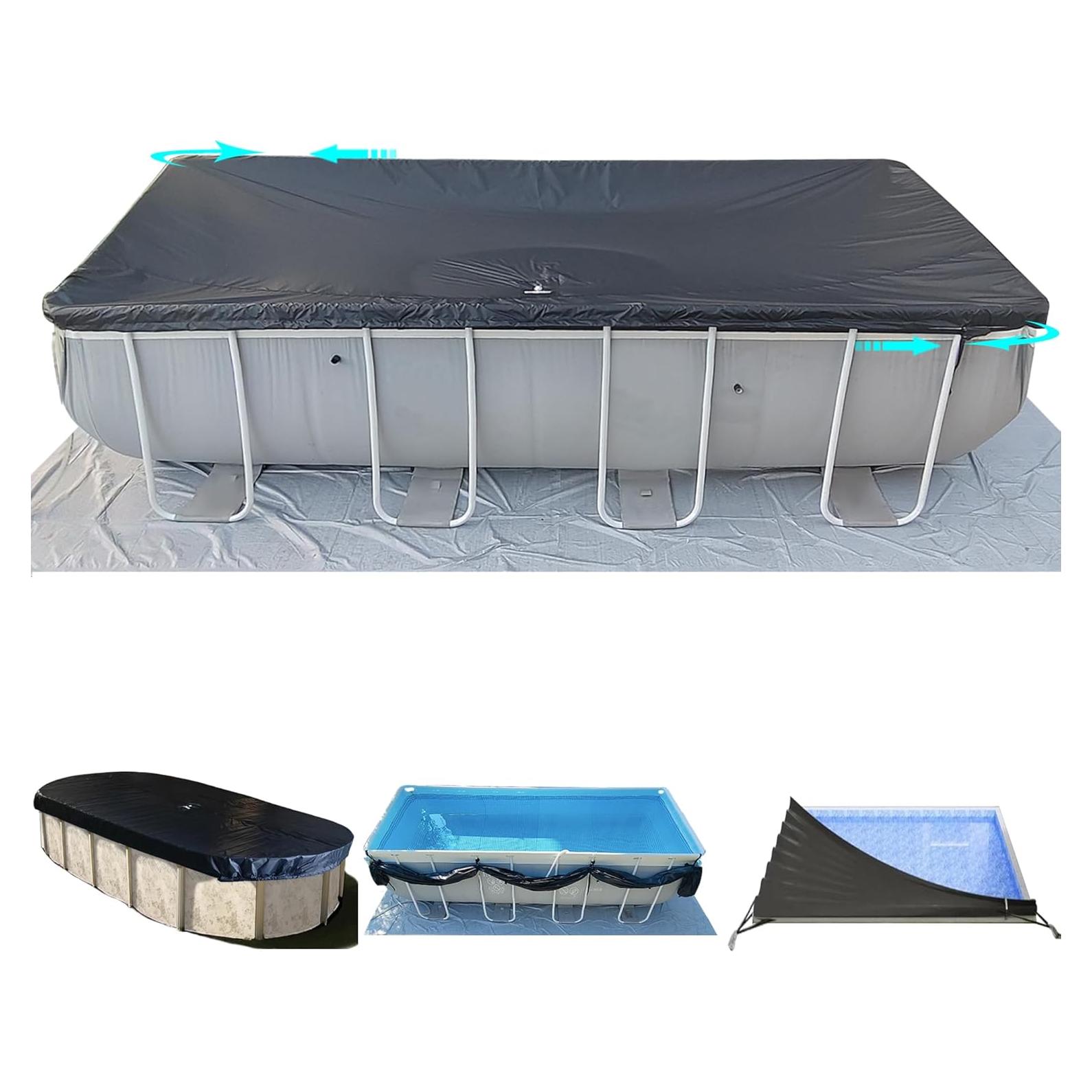 Cubierta de Piscina SIHAIAN 2.74x5.49m Rectangular Resistente UV