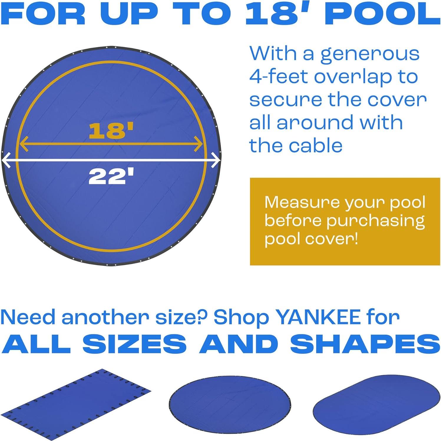 Cubierta de piscina redonda 18 pies Yankee Pool Pillow - Zafiro