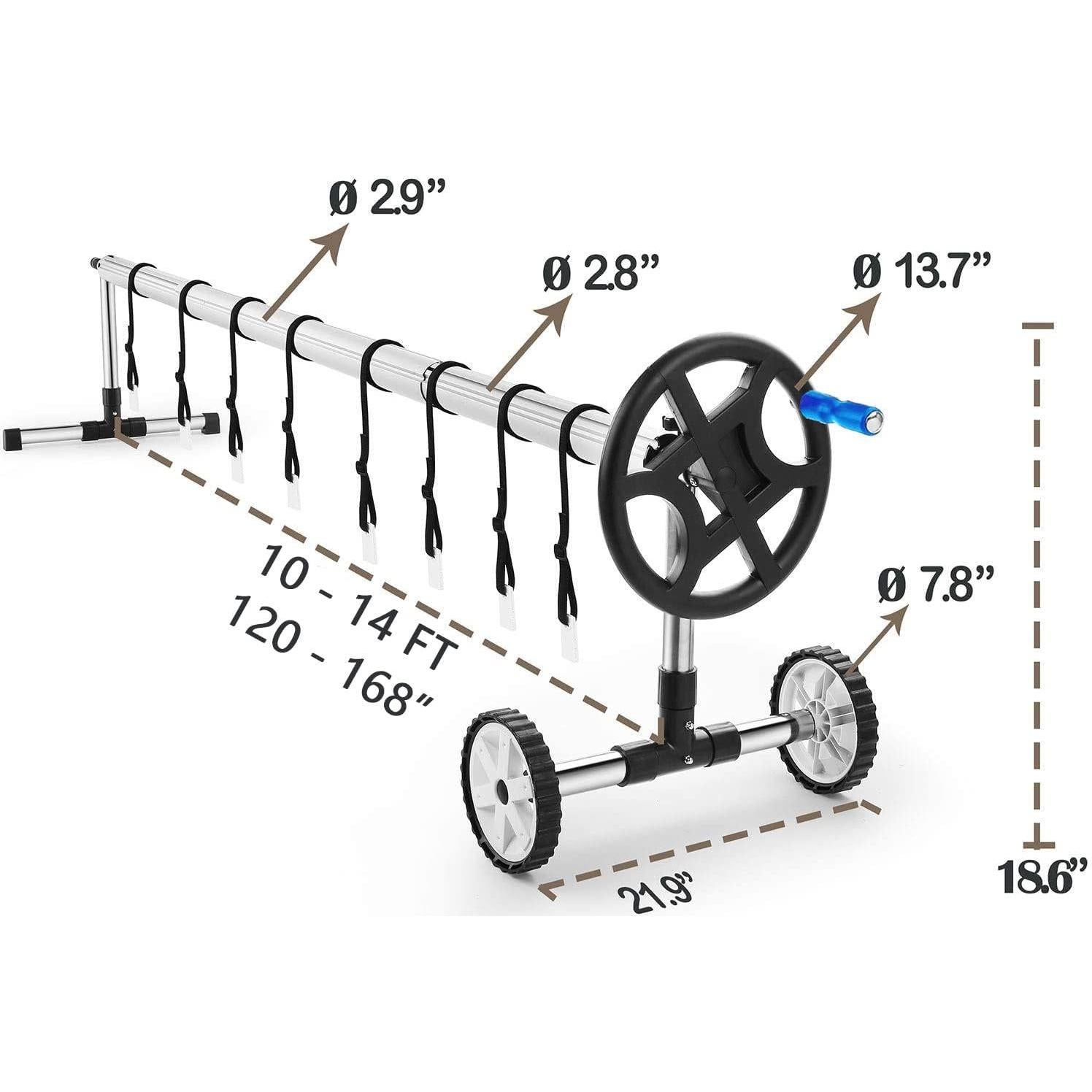 Carrete de Cubierta de Piscina Solar Nollapo 4.27m Azul