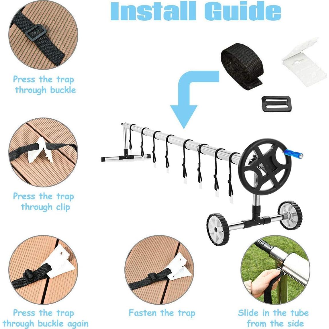 Carrete de Cubierta de Piscina Solar Nollapo 4.27m Azul
