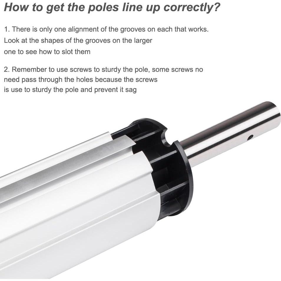 Carrete de Cubierta de Piscina VINGLI 6.4m Aluminio Resistente