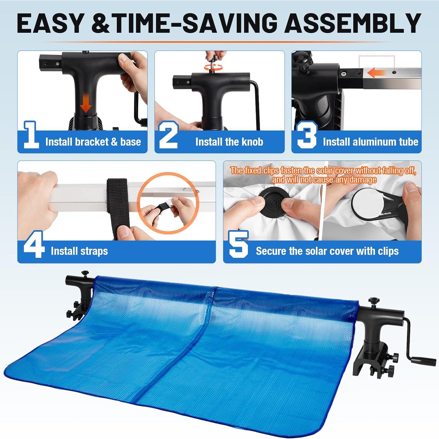 Carrete de Cubierta Solar para Piscina Elevada Touri 5.79m