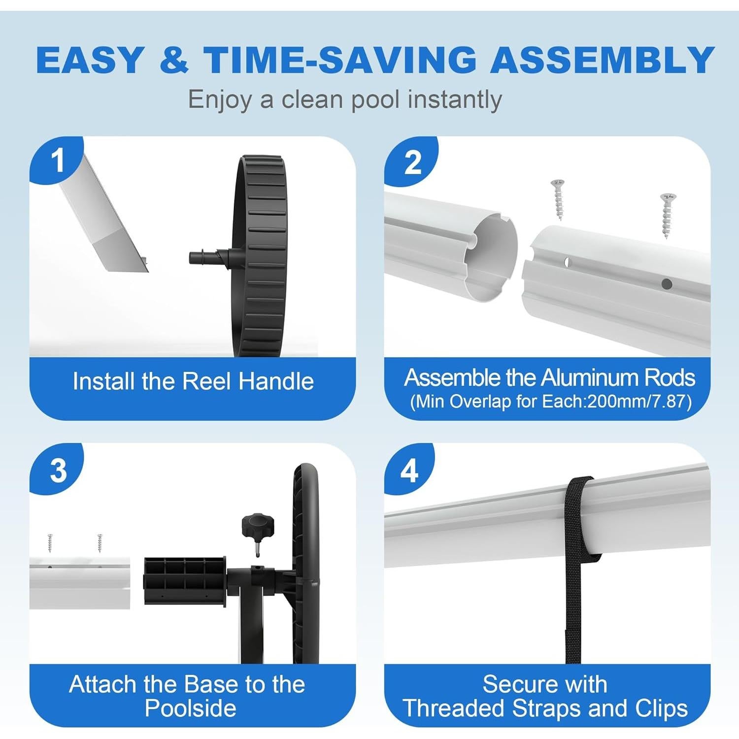 Carrete de Cubierta Solar CuisinSmart 4.27m Aluminio Negro