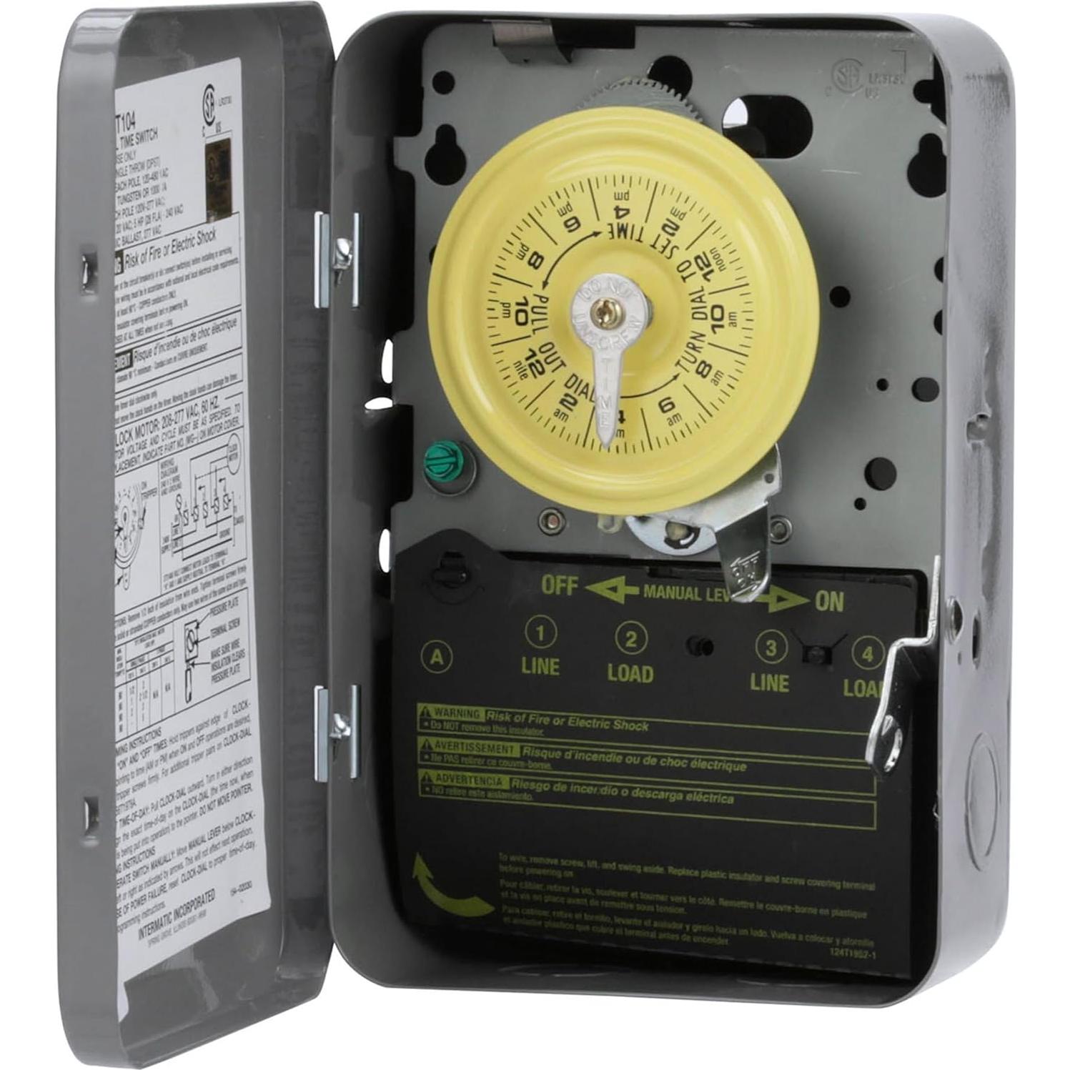 Interruptor Temporizador Mecánico Intermatic T104 40A 24h