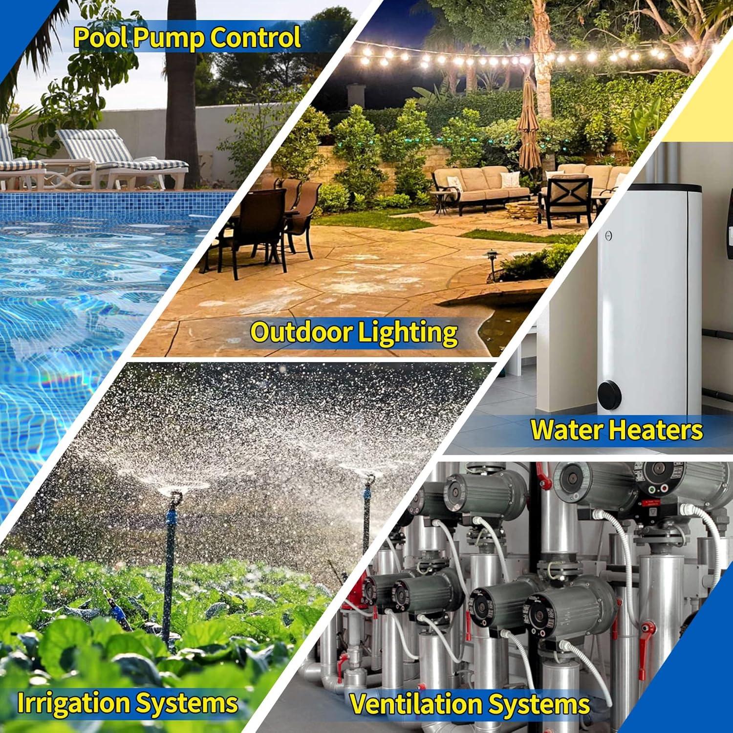 Temporizador Electromecánico T104M 40A 240V para Bomba de Piscina