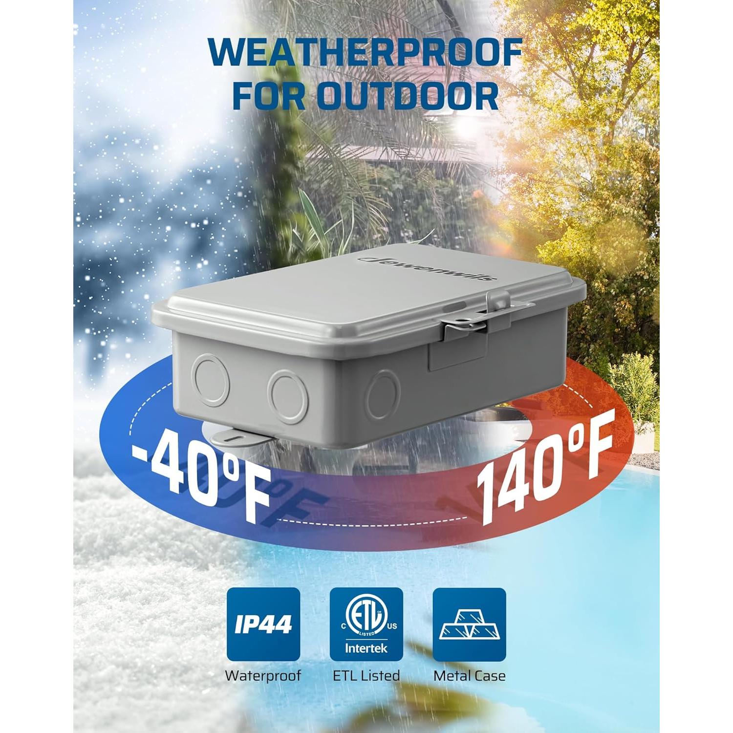 Temporizador WiFi DEWENWILS 40A 240V para Bomba de Piscina