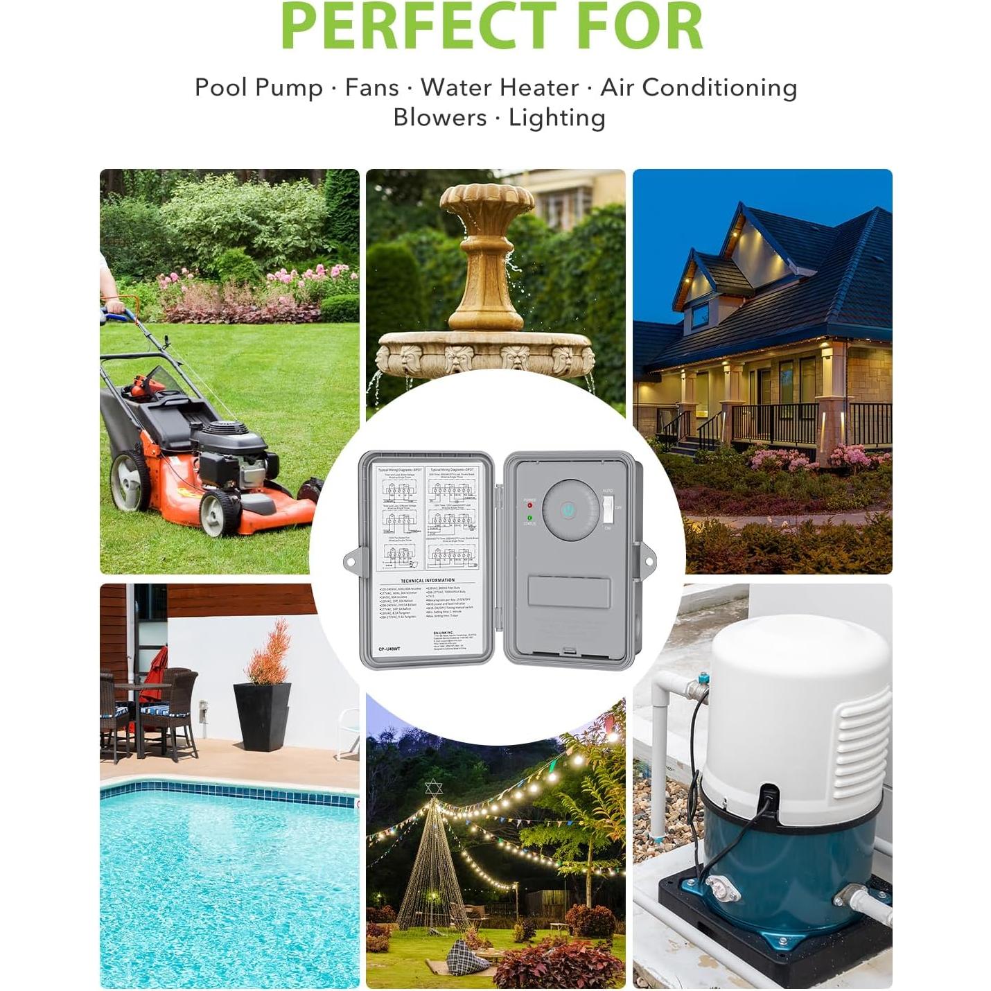 Temporizador WiFi BN-LINK para Bomba de Piscina 40A 240VAC