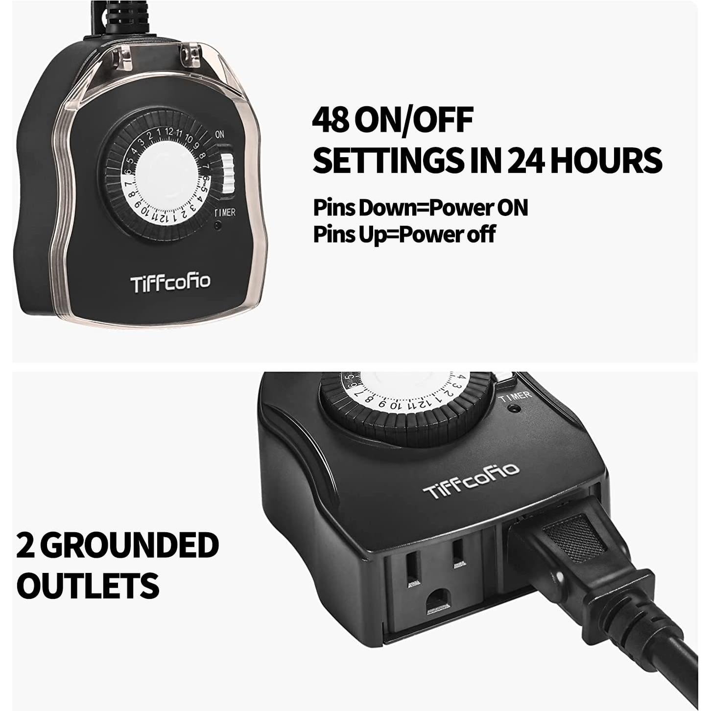 Temporizador Mecánico Exterior TiFFCOFiO 24 Horas 15A