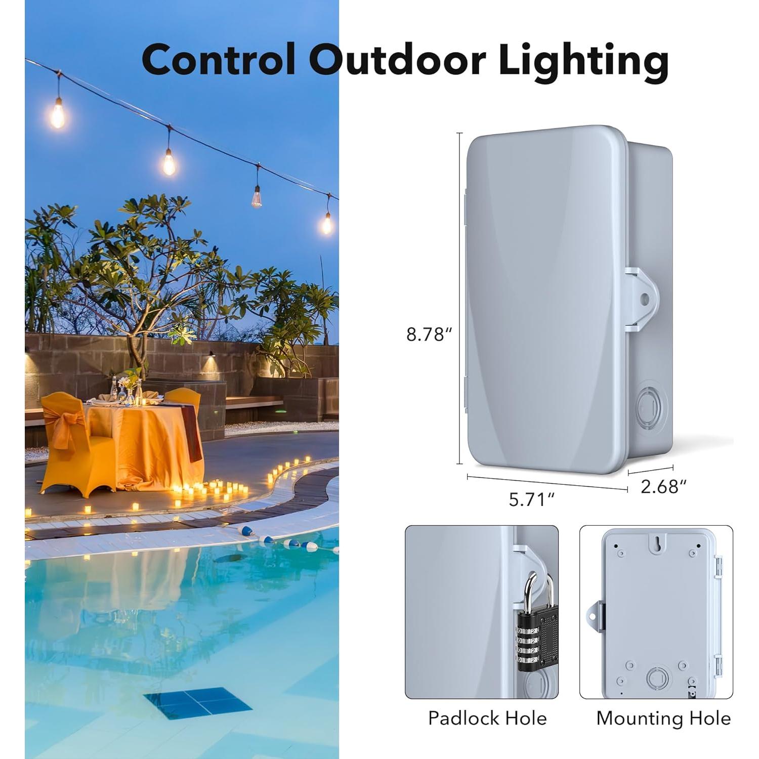 Temporizador Mecánico BN-LINK 40A para Bomba de Piscina 120-277VAC