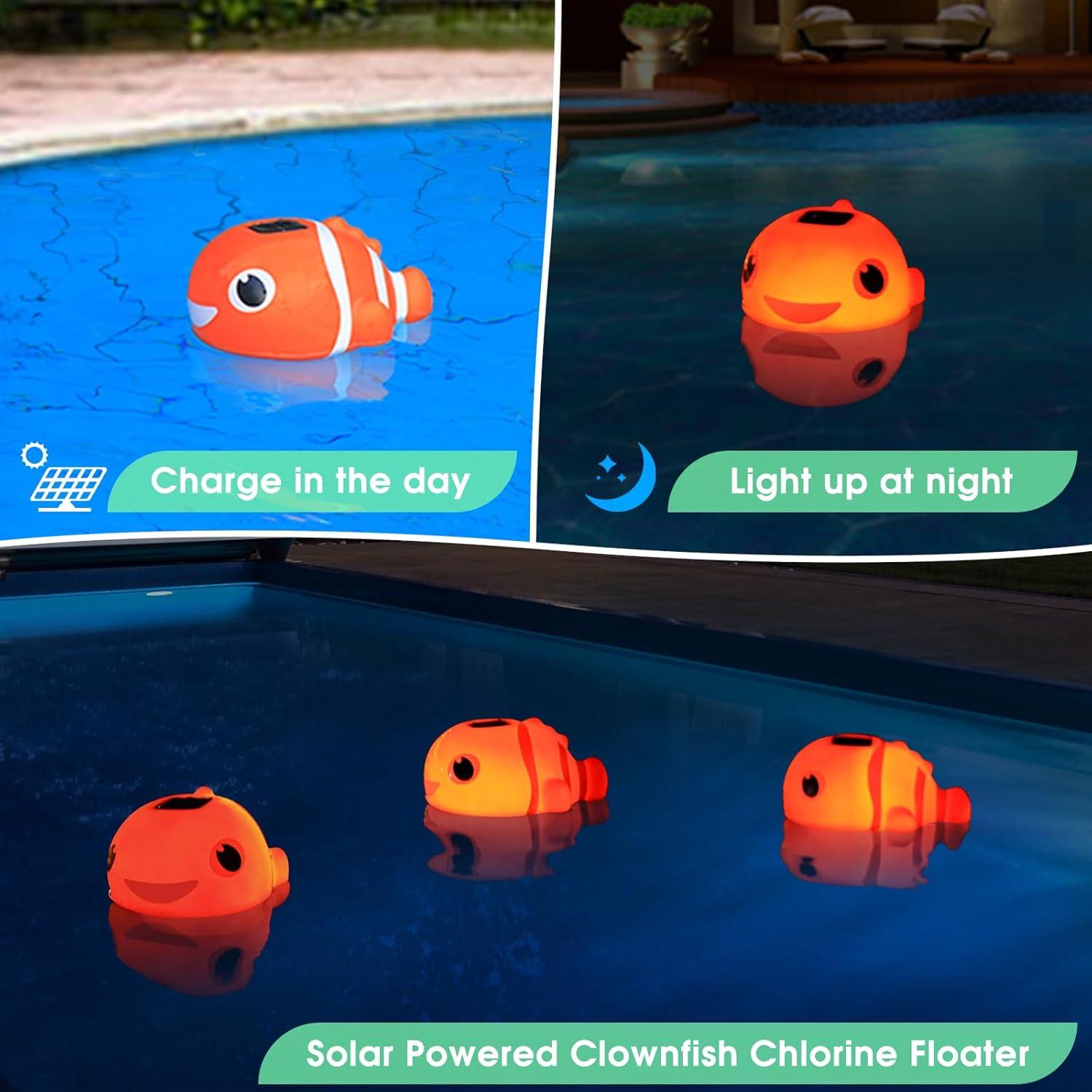 Flotador de Cloro Solar Covfirst Pez Payaso 430g 17cm