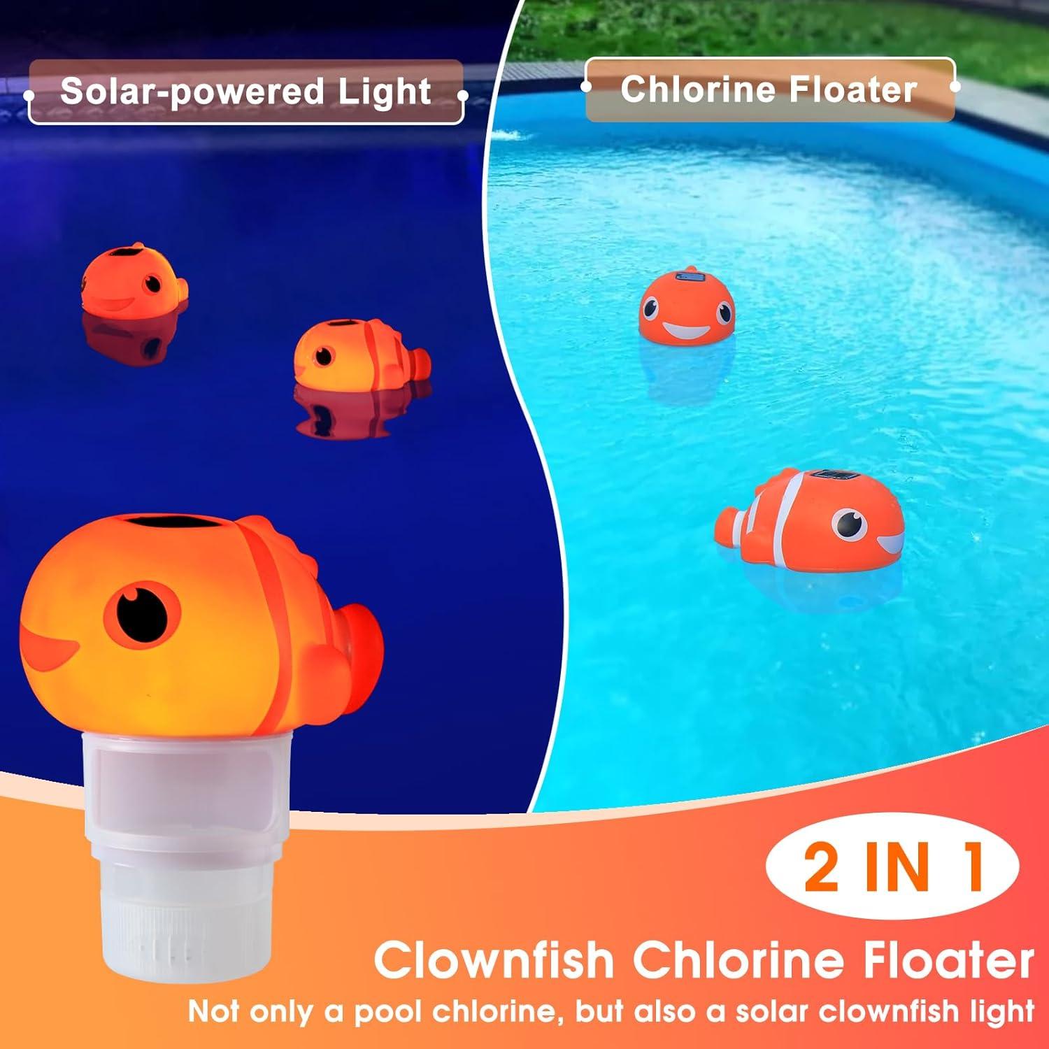 Flotador de Cloro Solar Covfirst Pez Payaso 430g 17cm
