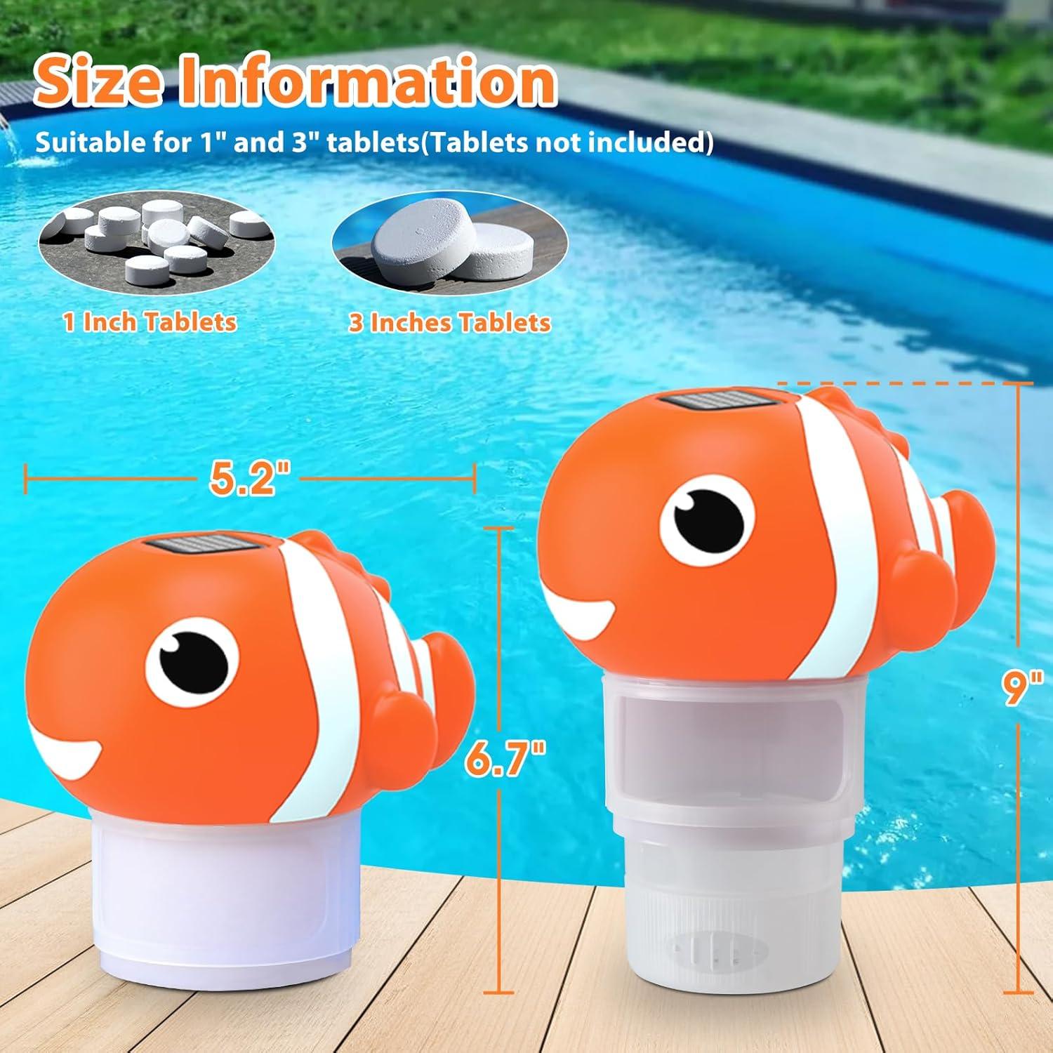 Flotador de Cloro Solar Covfirst Pez Payaso 430g 17cm