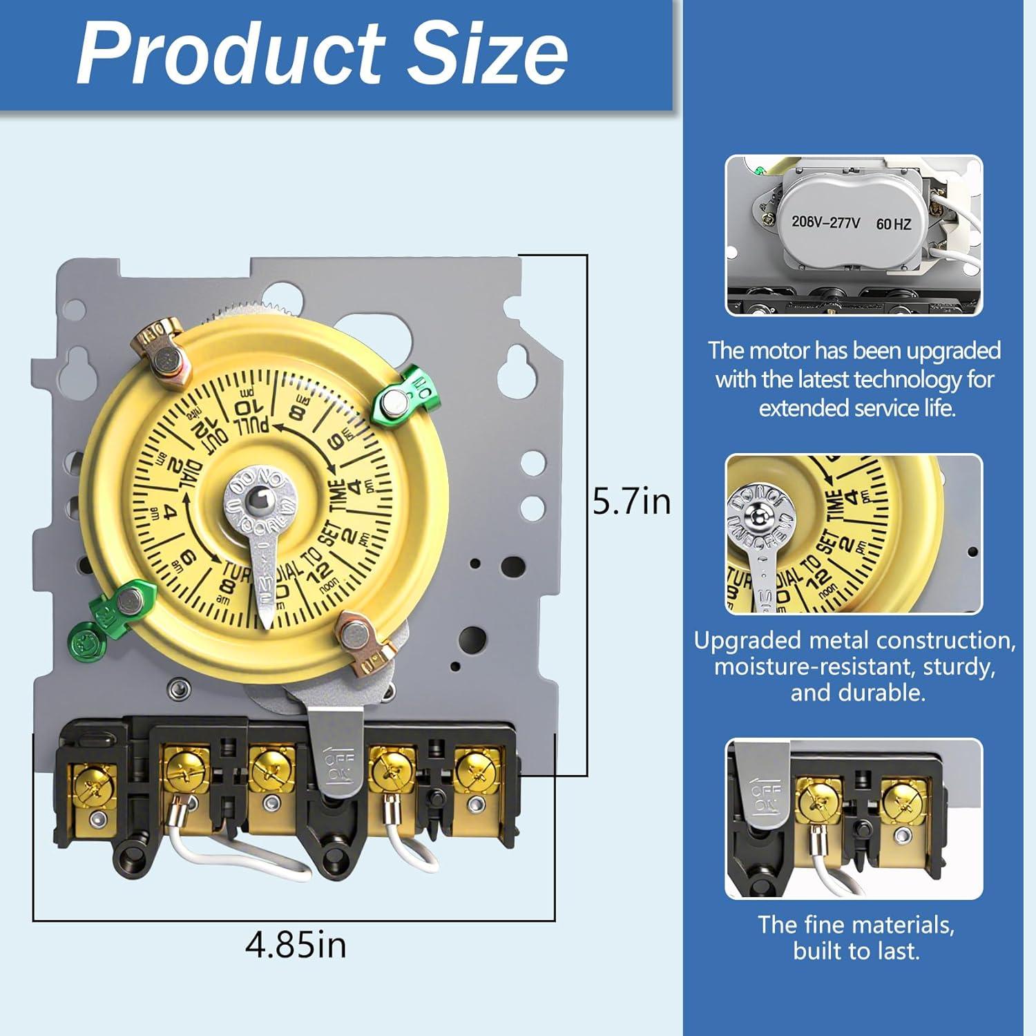 Temporizador Mecánico de Piscina Bxmgr T104M 40A 240V