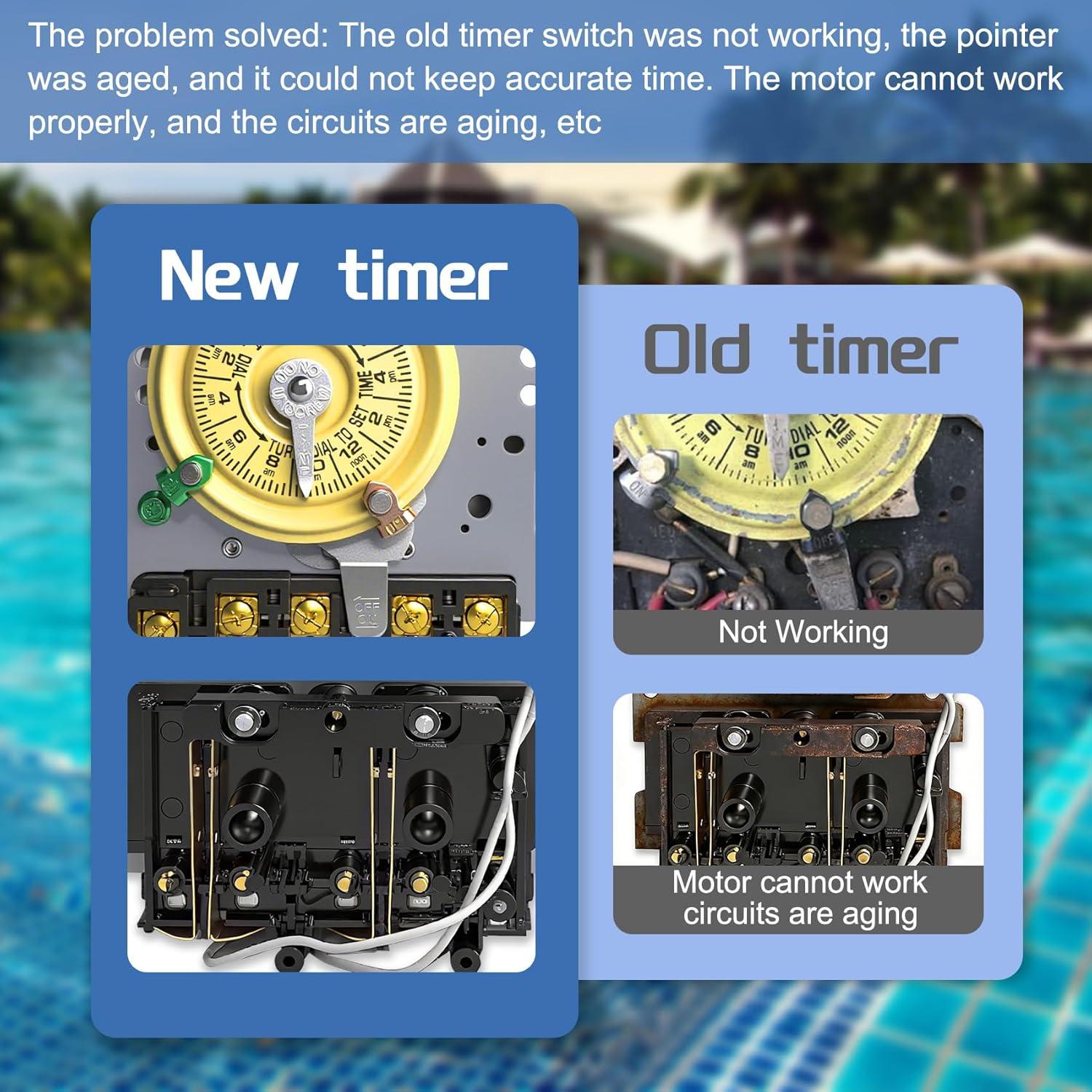 Temporizador Mecánico de Piscina Bxmgr T104M 40A 240V