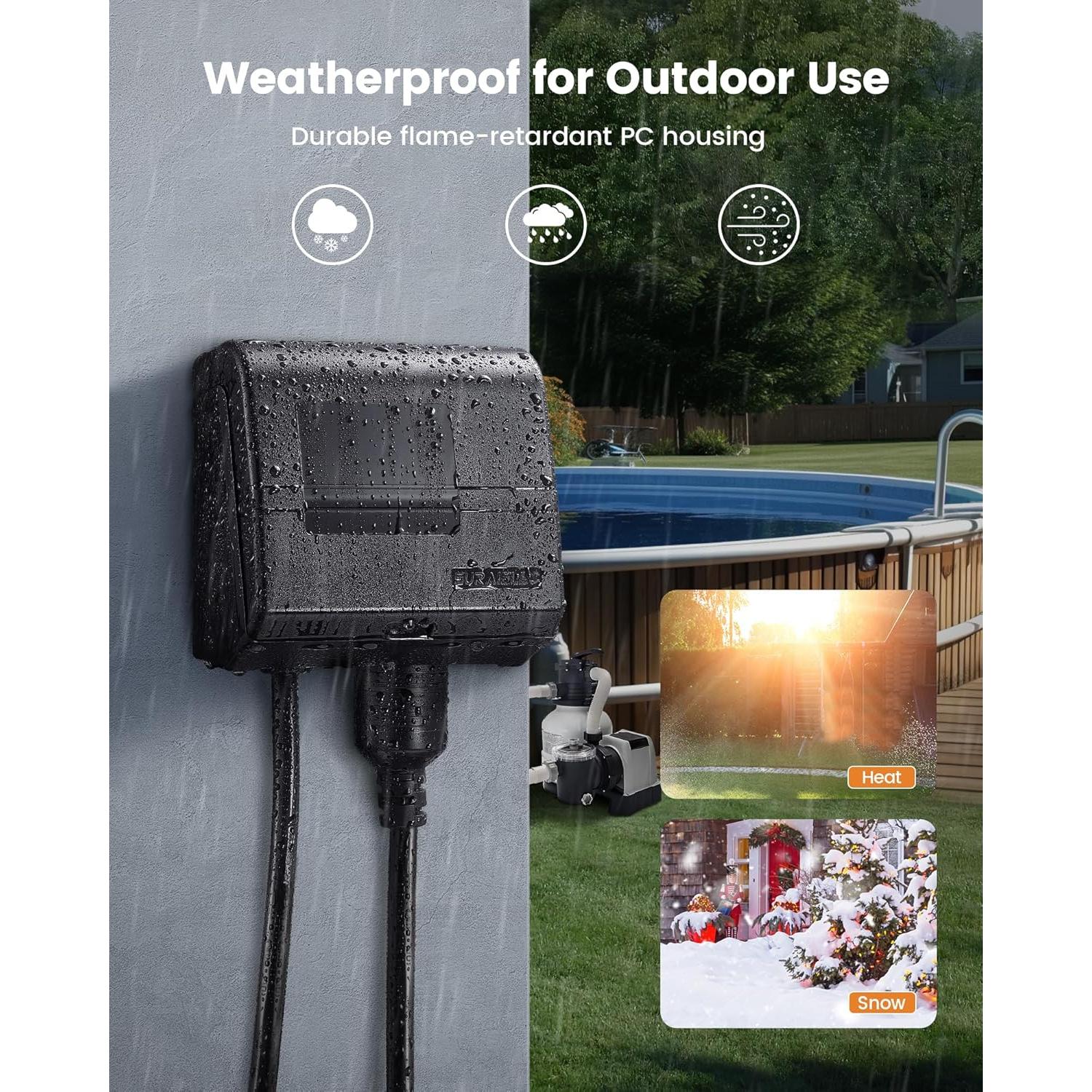 Temporizador Digital SURAIELEC 20A para Piscinas 7 Días